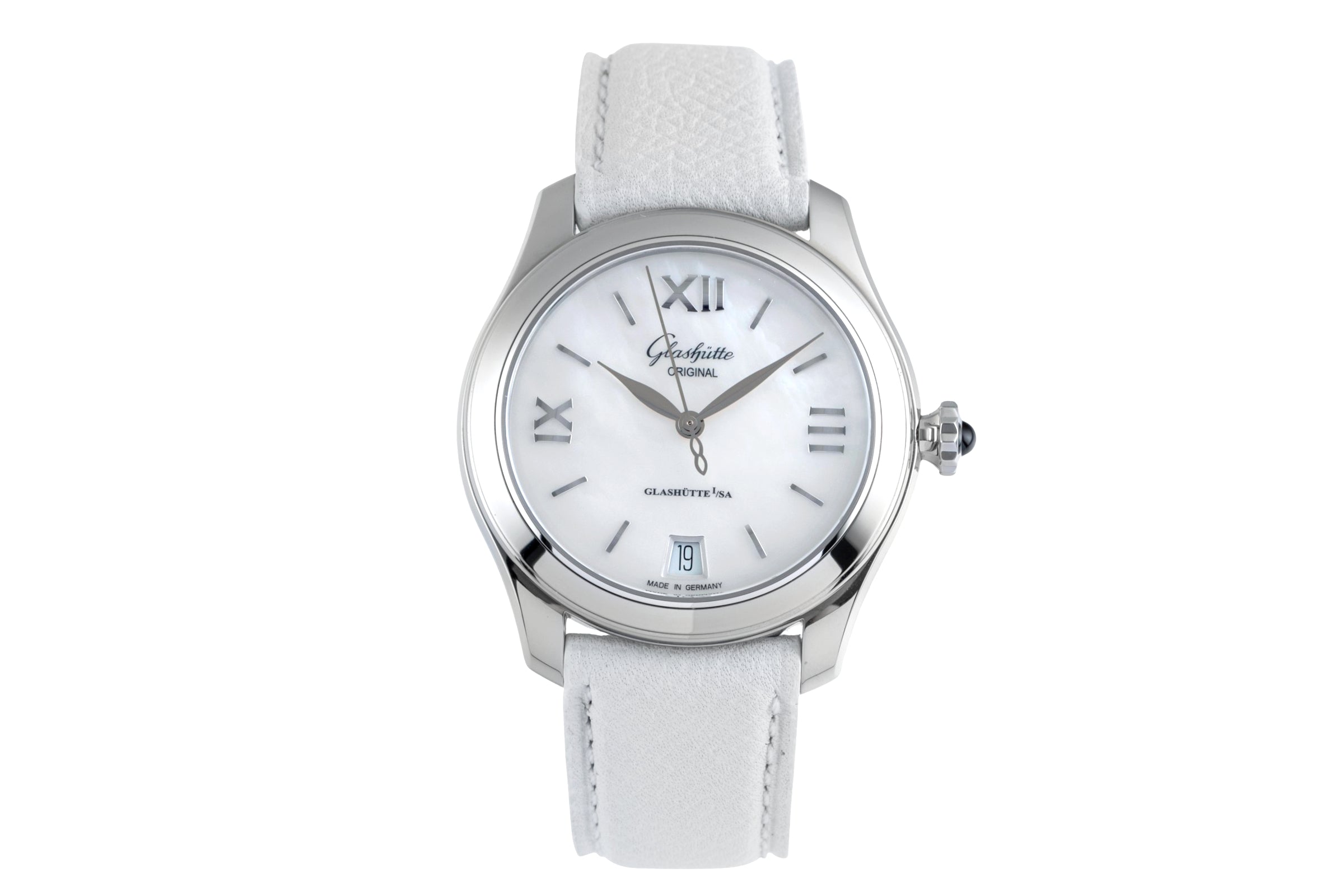 Glashütte Lady Serenade acier automatique montre pour femmes 1-39-22-08-02-44 LP: 5800EUR  [2505404]