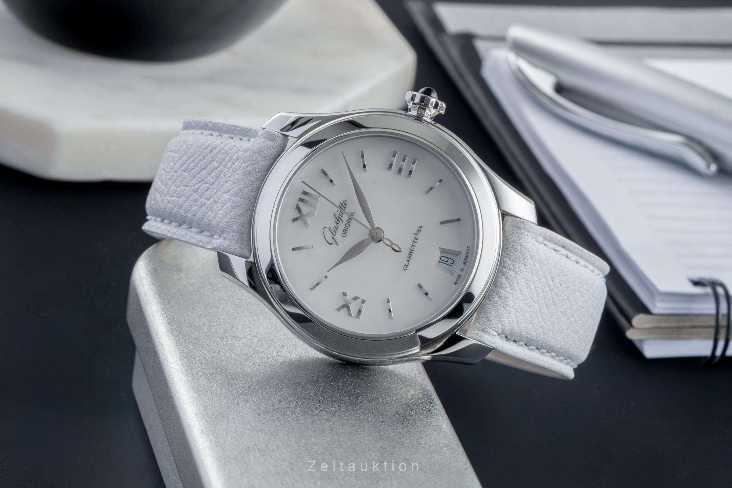 Glashütte Lady Serenade acier automatique montre pour femmes 1-39-22-08-02-44 LP: 5800EUR  [2505404]