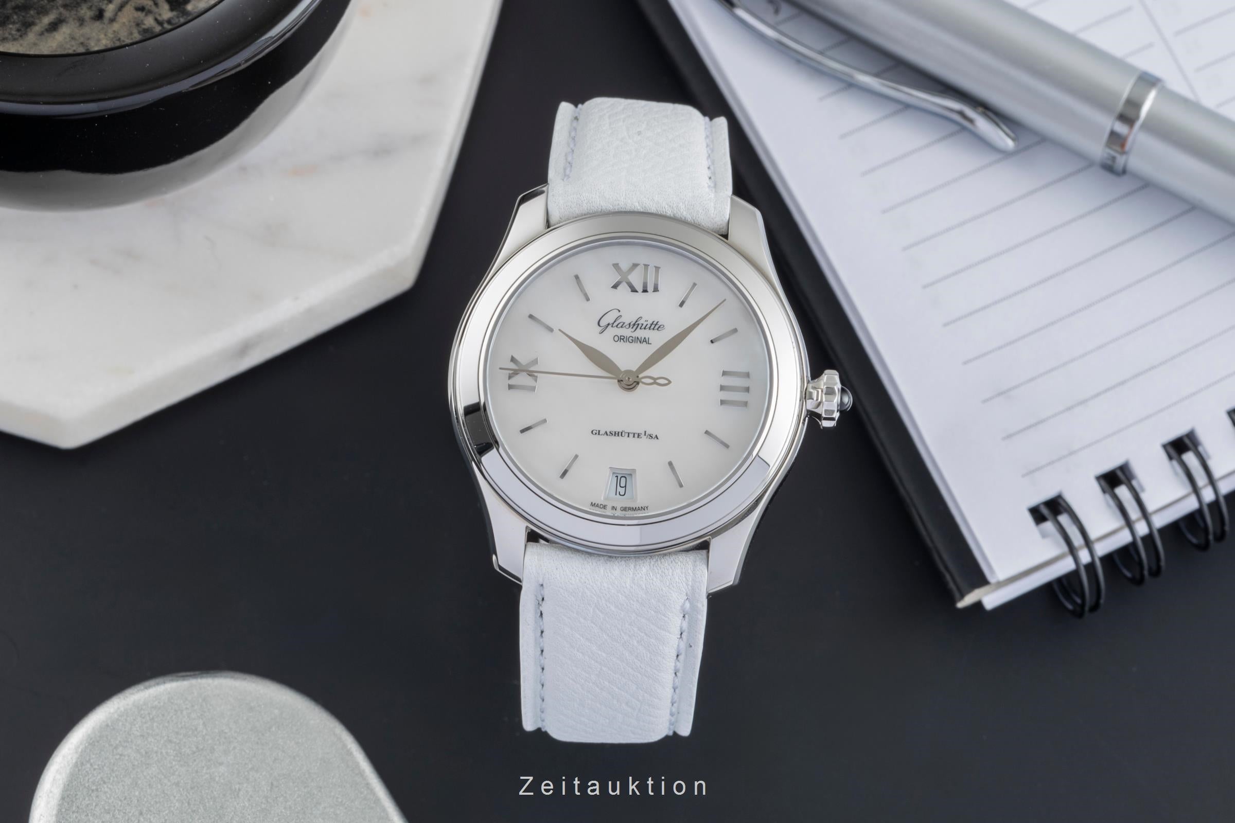 Glashütte Lady Serenade acier automatique montre pour femmes 1-39-22-08-02-44 LP: 5800EUR  [2505404]