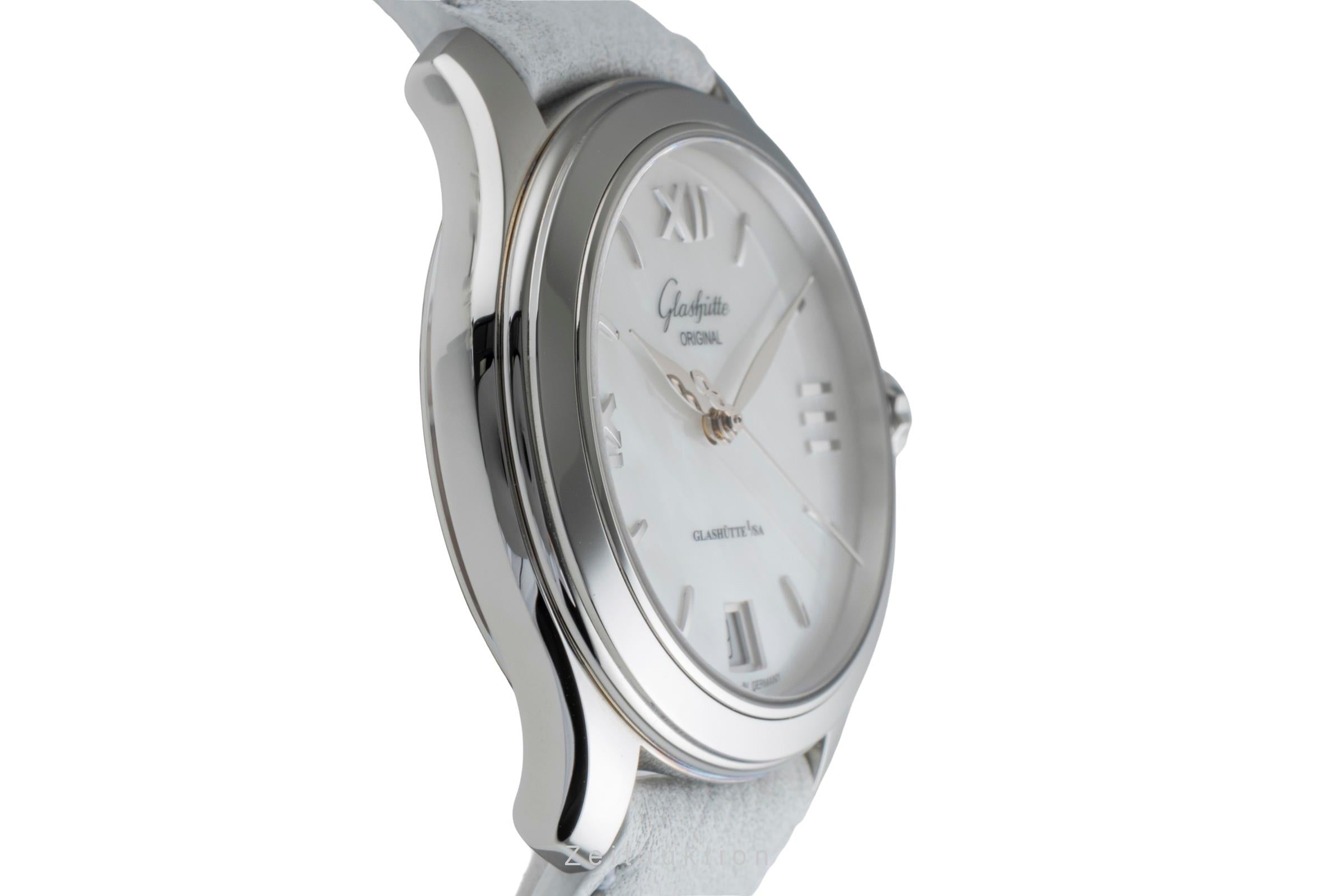 Glashütte Lady Serenade acier automatique montre pour femmes 1-39-22-08-02-44 LP: 5800EUR  [2505404]