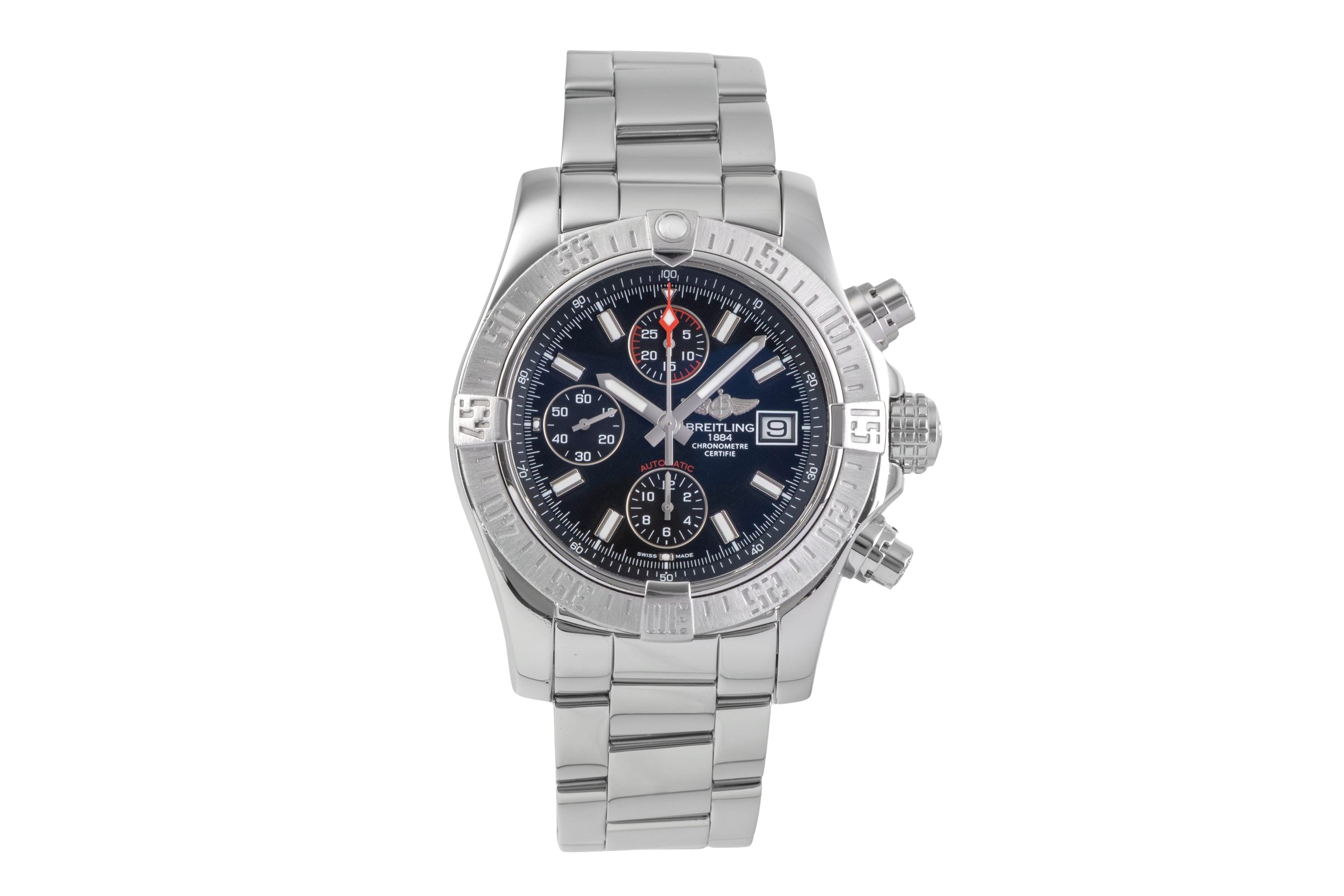 Breitling Avenger II chronograph steel automatic men's watch A13381 11/BC32  [2505407]