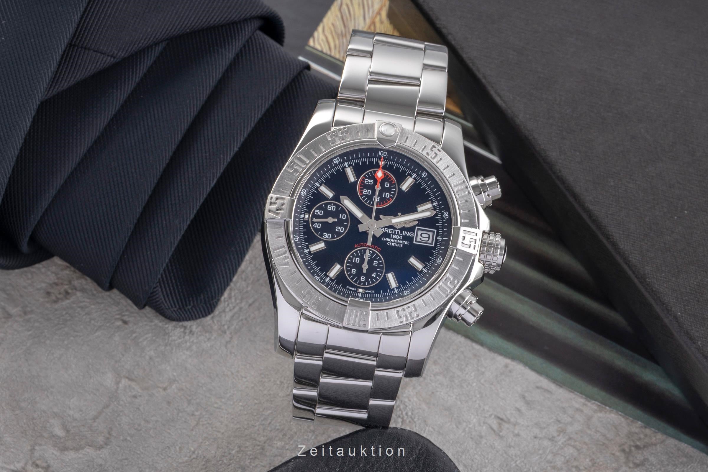 Breitling Avenger II chronograph steel automatic men's watch A13381 11/BC32  [2505407]