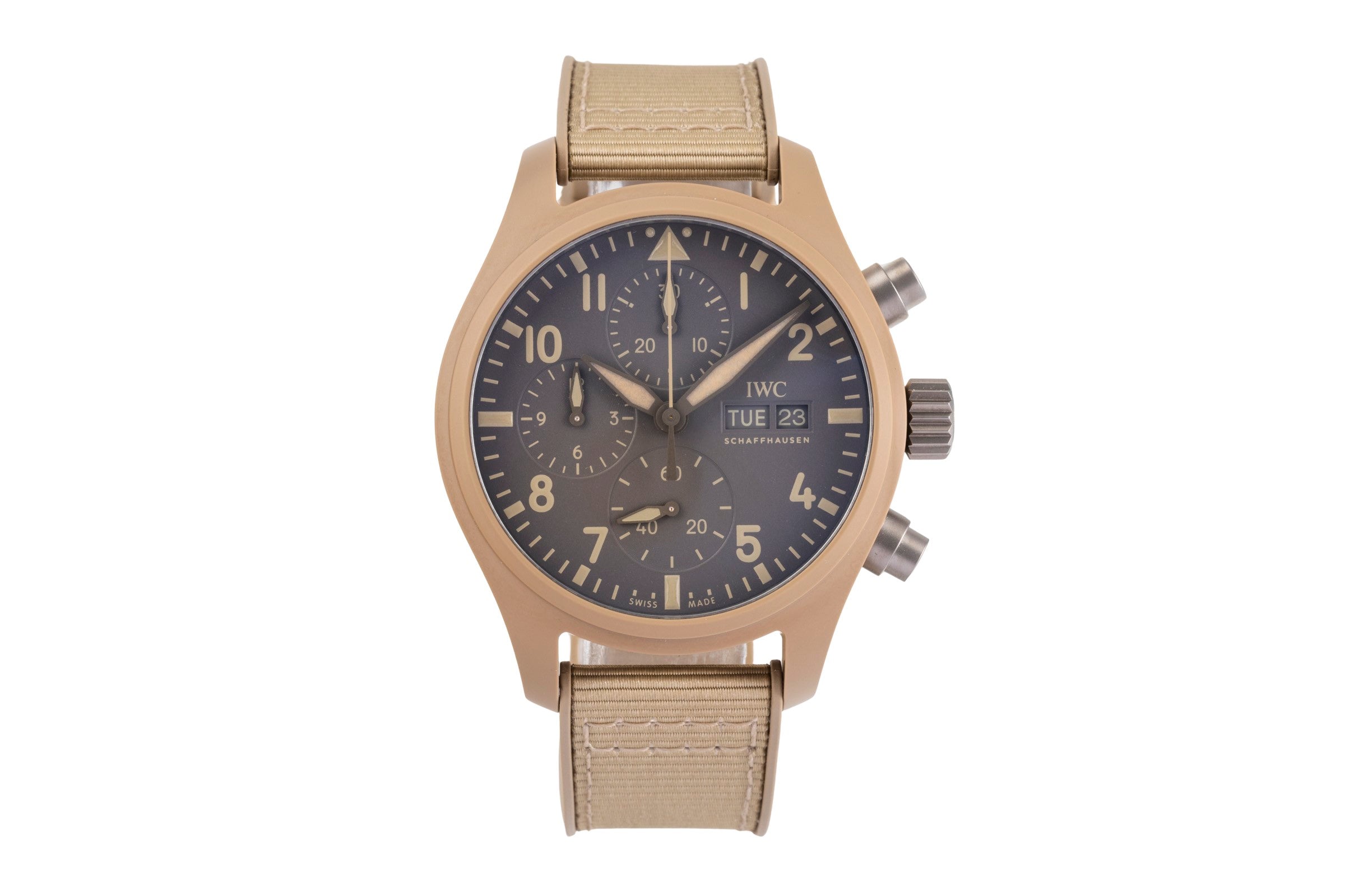 IWC Fliegeruhr chronographe céramique / titane automatique montre pour hommes IW389402 LP: 12700EUR  [2505411]