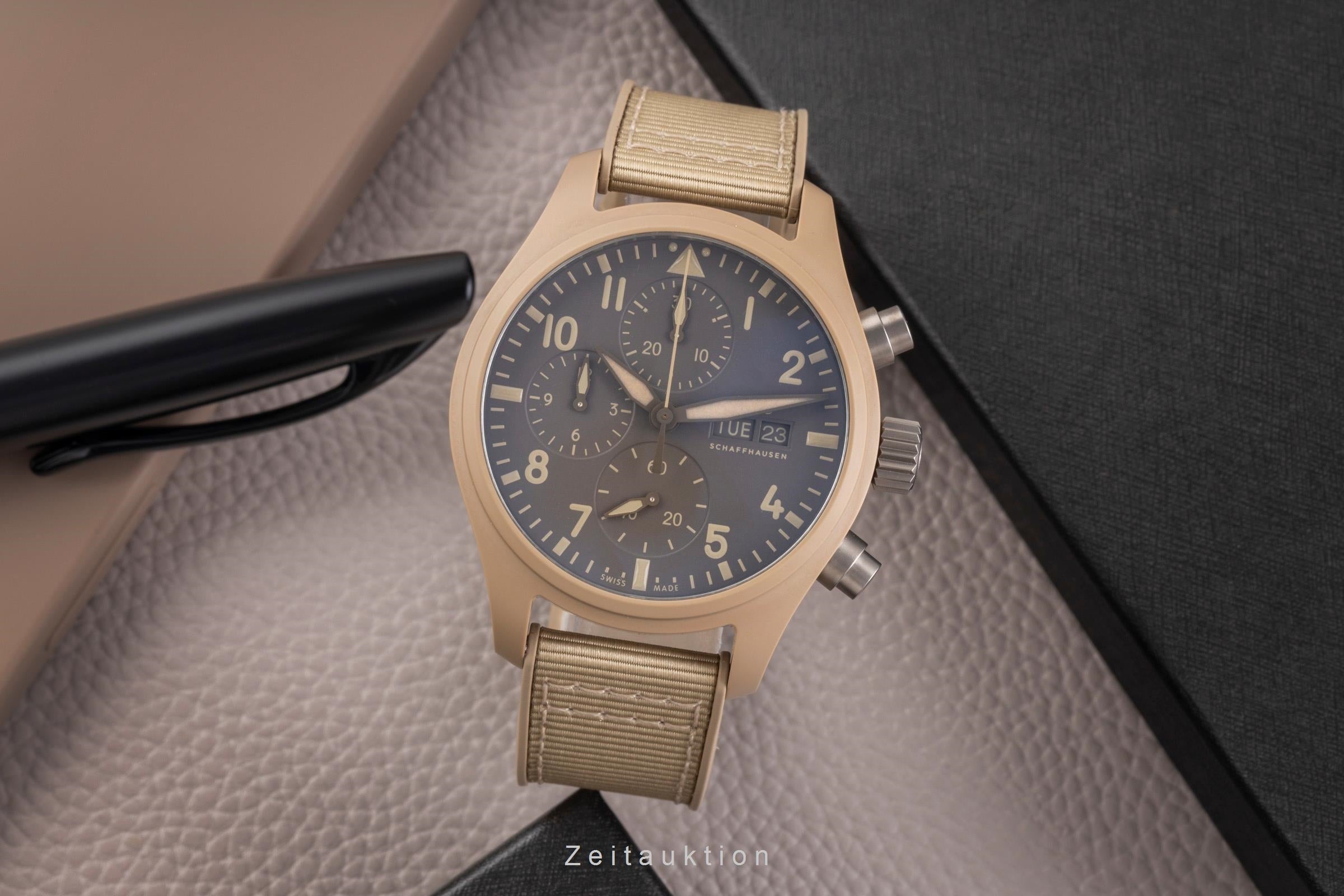 IWC Fliegeruhr chronographe céramique / titane automatique montre pour hommes IW389402 LP: 12700EUR  [2505411]