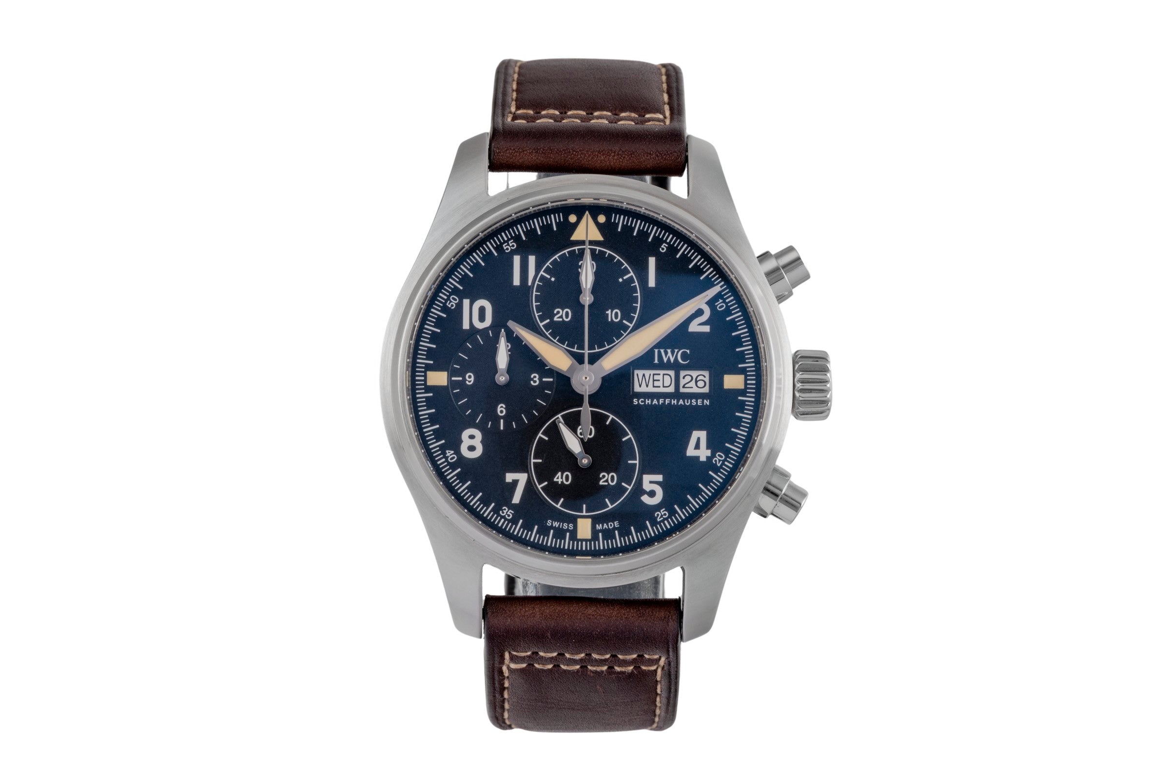 IWC Fliegerchronograph chronograph steel automatic men's watch IW387903 LP: 7700EUR  [2505414]