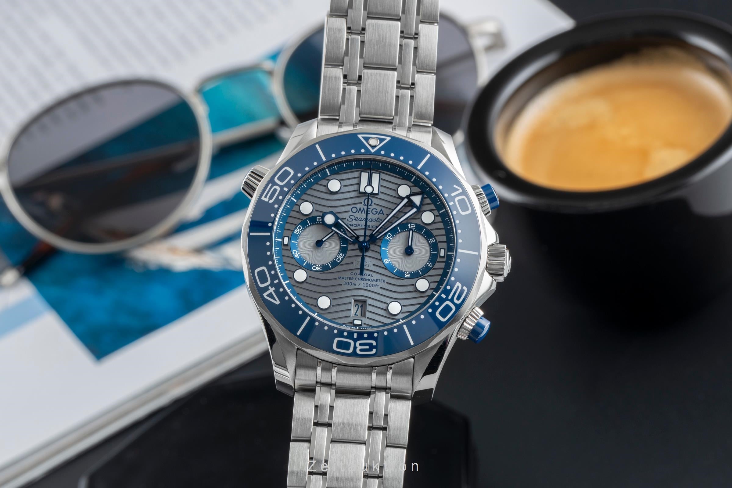 Omega Seamaster chronograph steel automatic men's watch 210.30.44.51.06.001 LP: 9300EUR  [2505415]