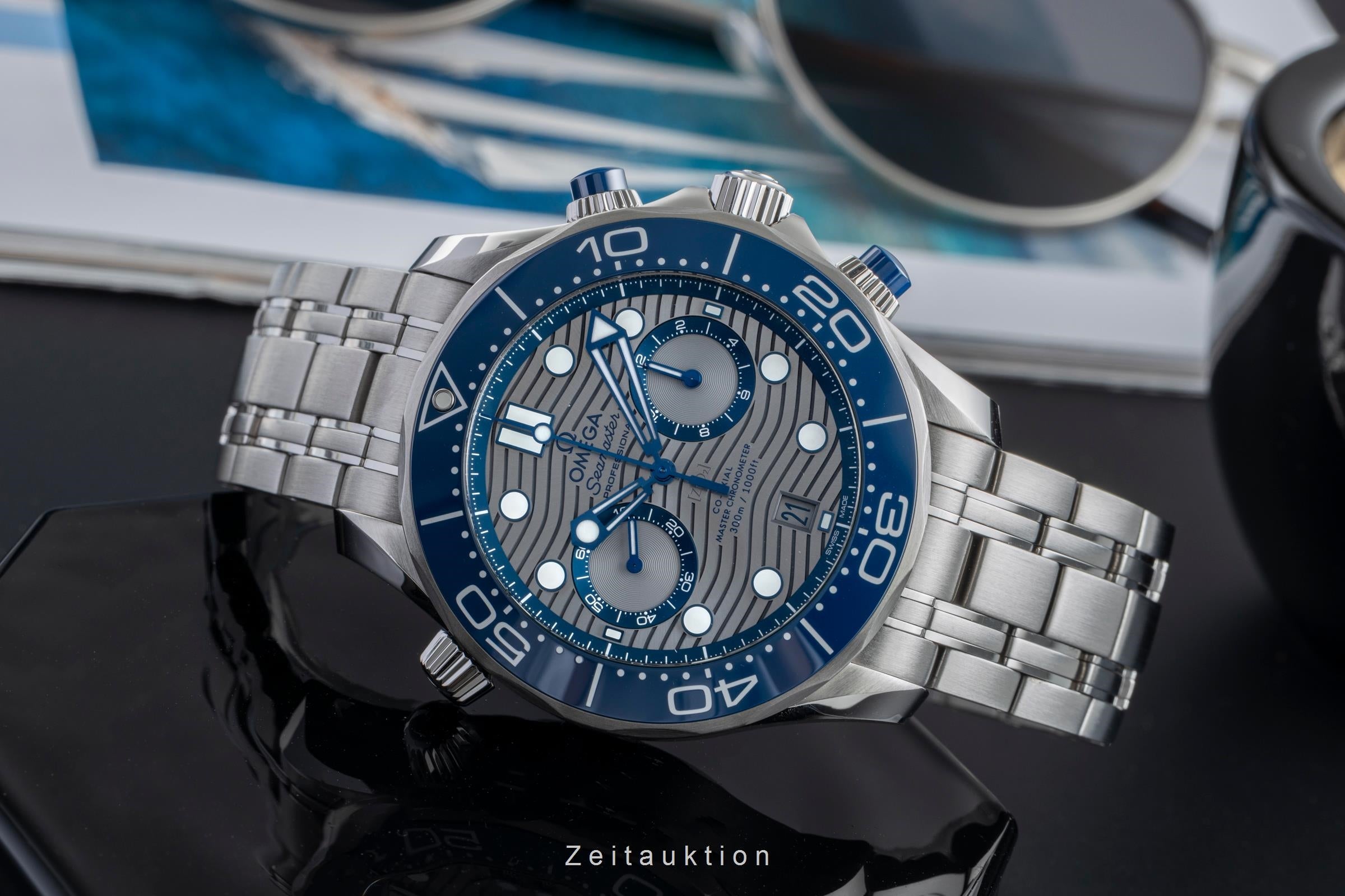 Omega Seamaster chronograph steel automatic men's watch 210.30.44.51.06.001 LP: 9300EUR  [2505415]