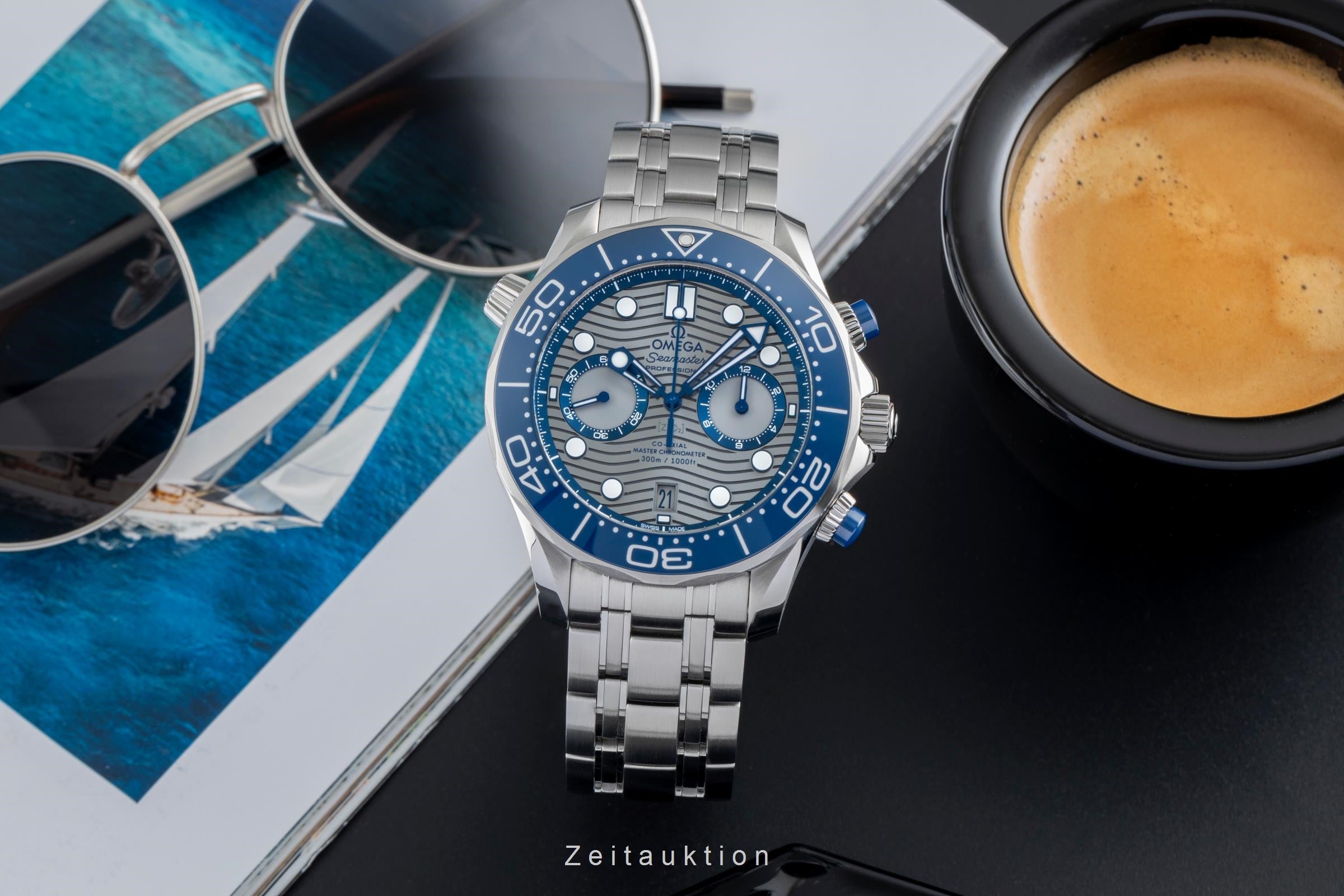 Omega Seamaster chronograph steel automatic men's watch 210.30.44.51.06.001 LP: 9300EUR  [2505415]