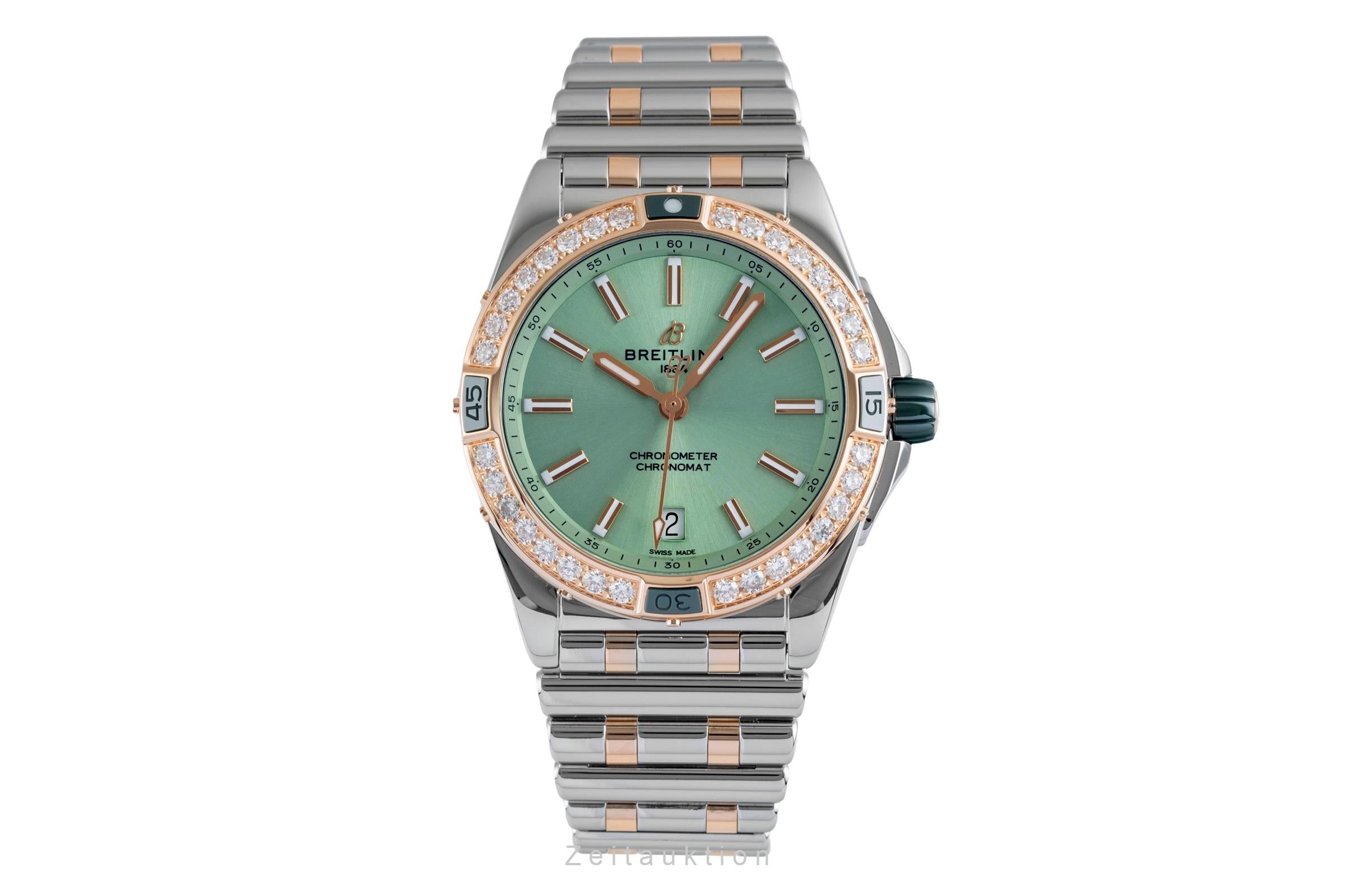 Breitling Super Chronomat Automatic 38 Stahl Rotgold Diamonds Ref. U17356531L1U1 [2505428]