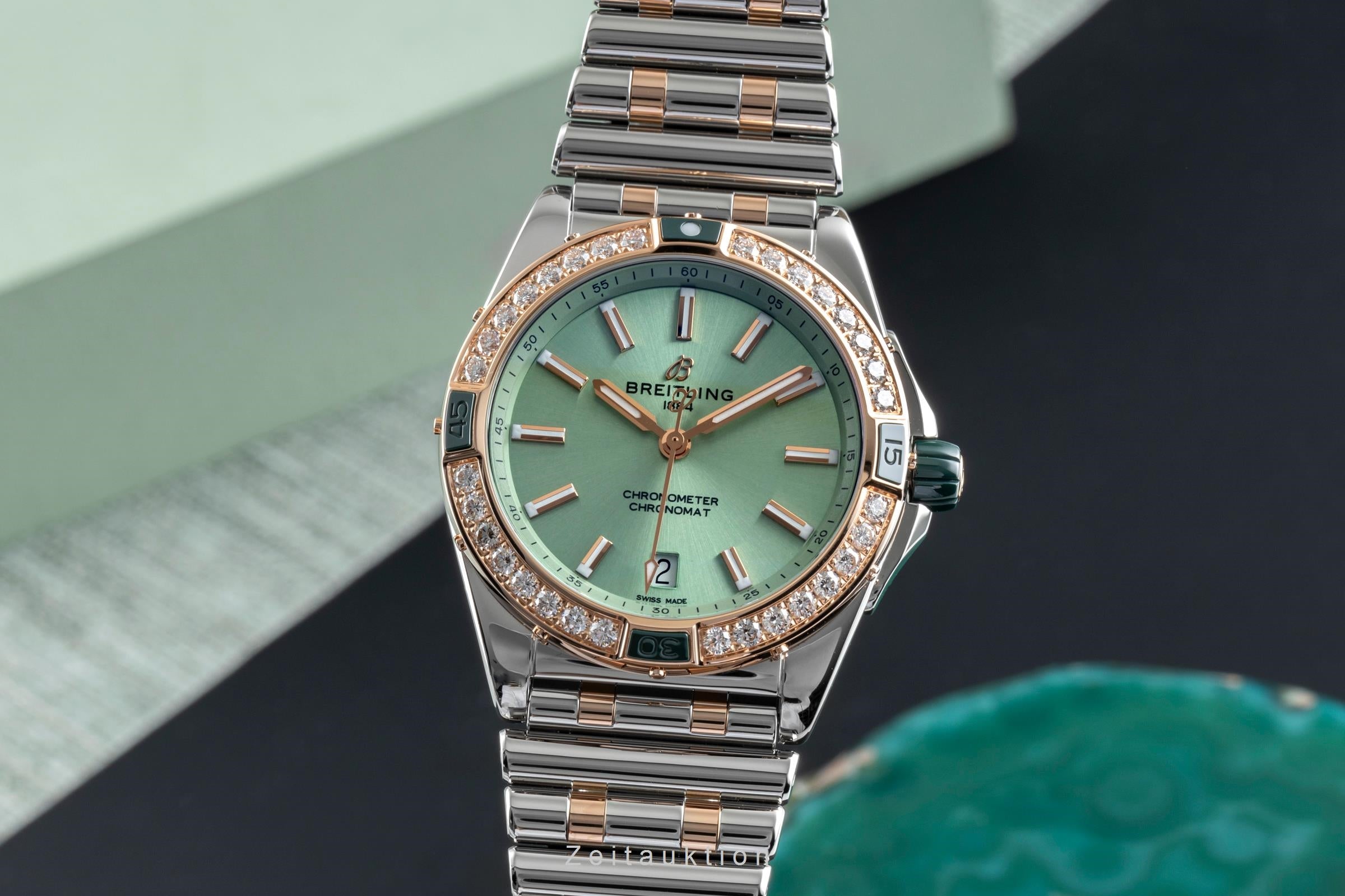 Breitling Super Chronomat Automatic 38 Stahl Rotgold Diamonds Ref. U17356531L1U1 [2505428]