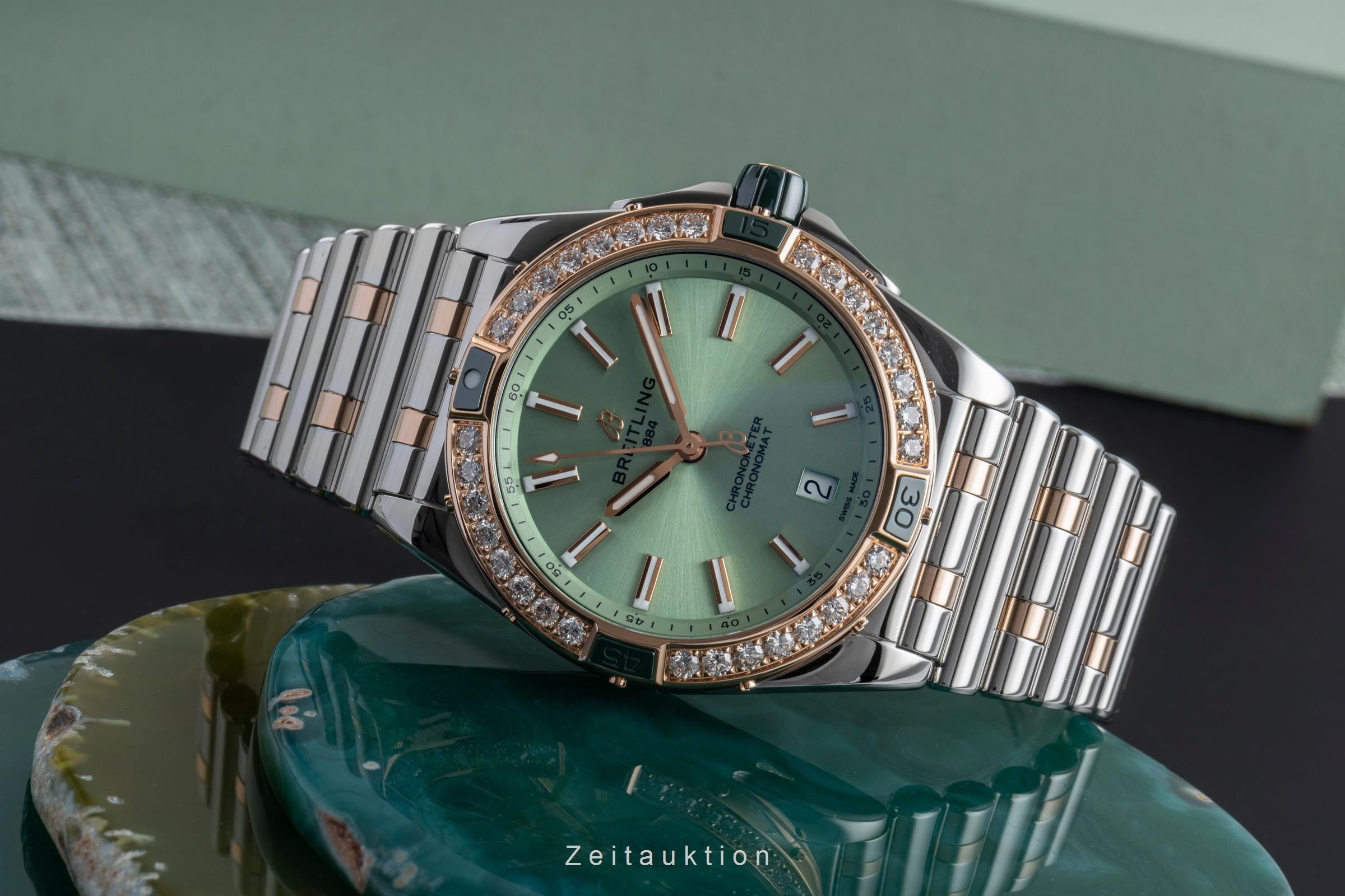 Breitling Super Chronomat Automatic 38 Stahl Rotgold Diamonds Ref. U17356531L1U1 [2505428]