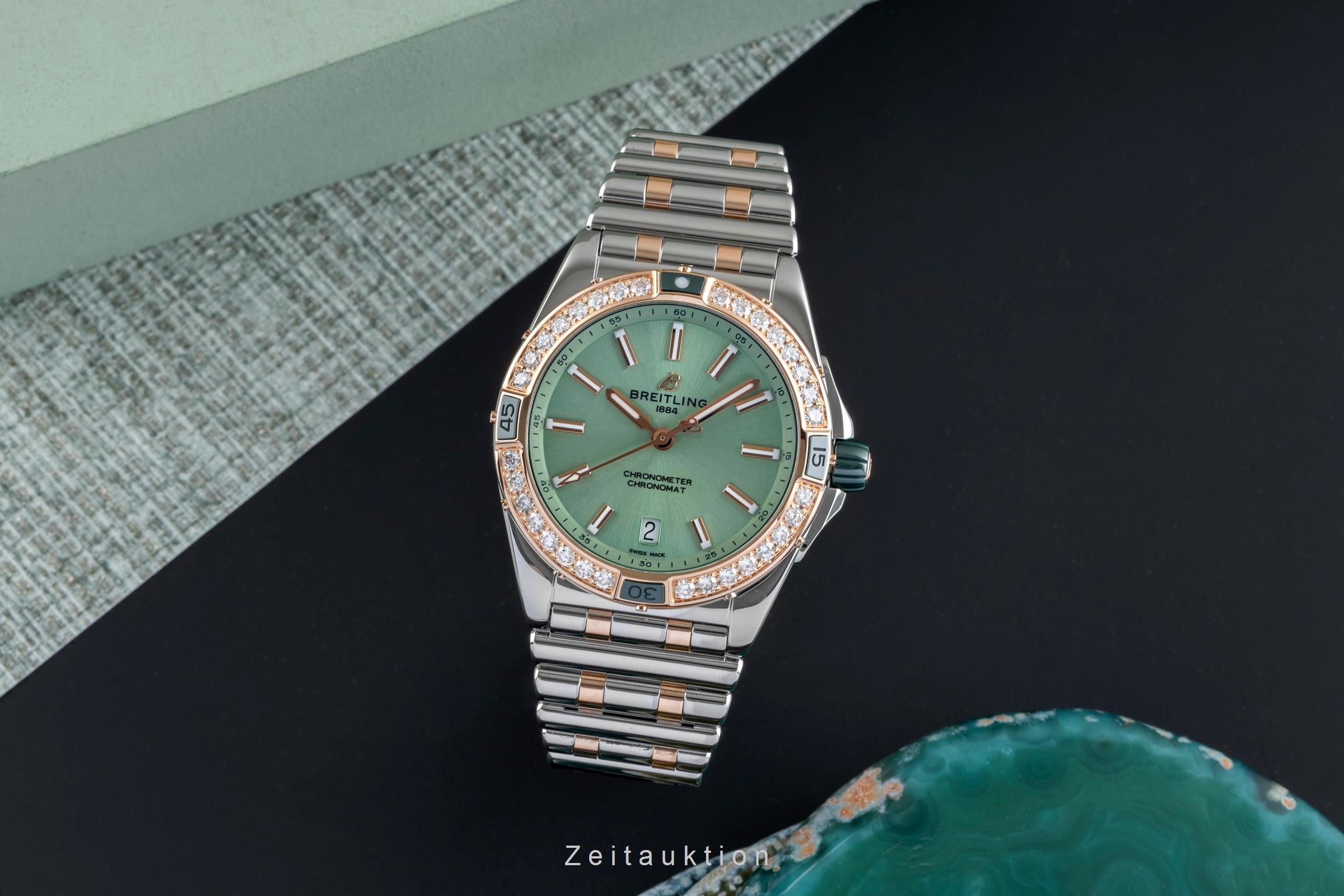 Breitling Super Chronomat Automatic 38 Stahl Rotgold Diamonds Ref. U17356531L1U1 [2505428]