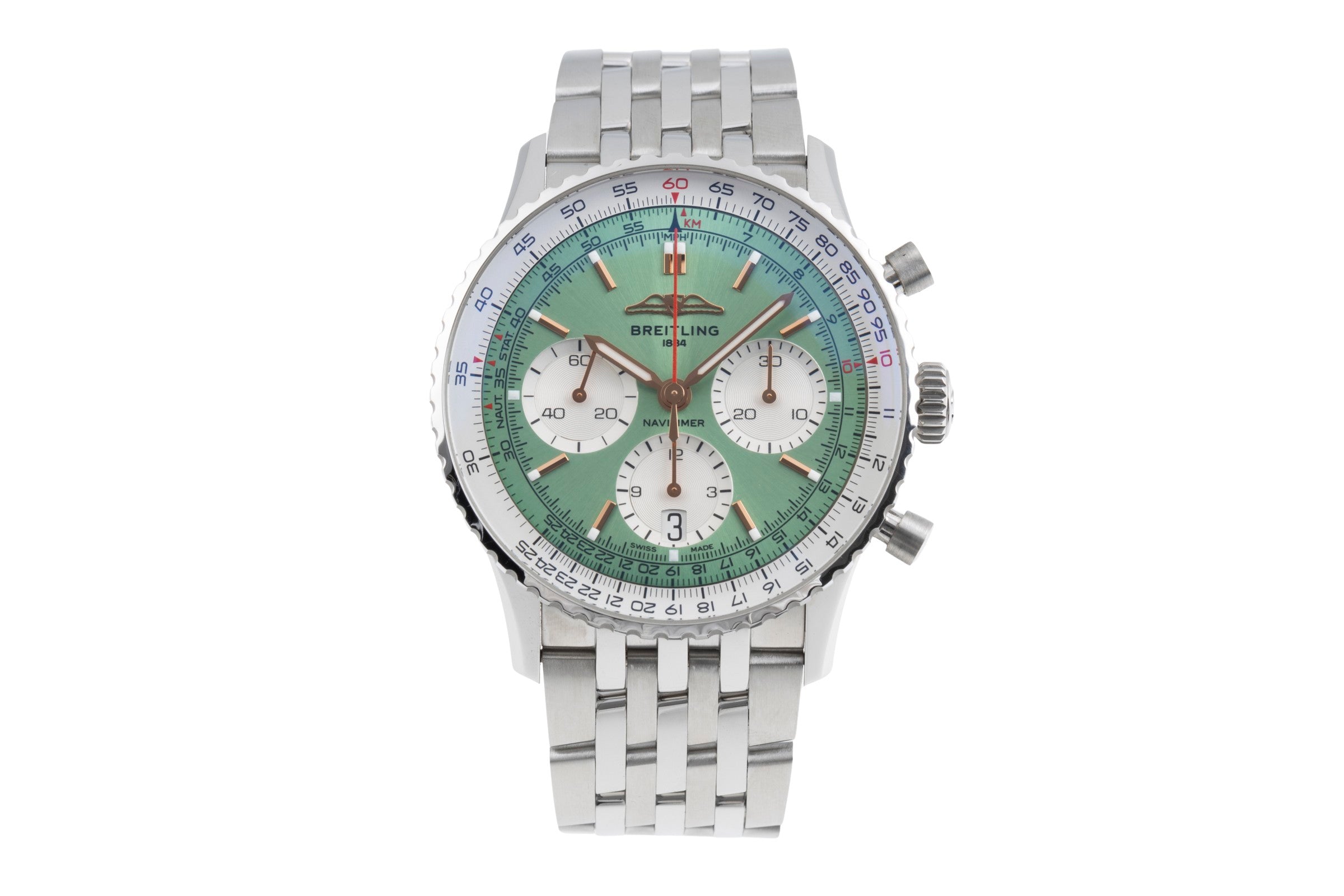 Breitling Navitimer 01 chronograph steel automatic men's watch AB0139211L1A1 LP: 9650EUR  [2505435]