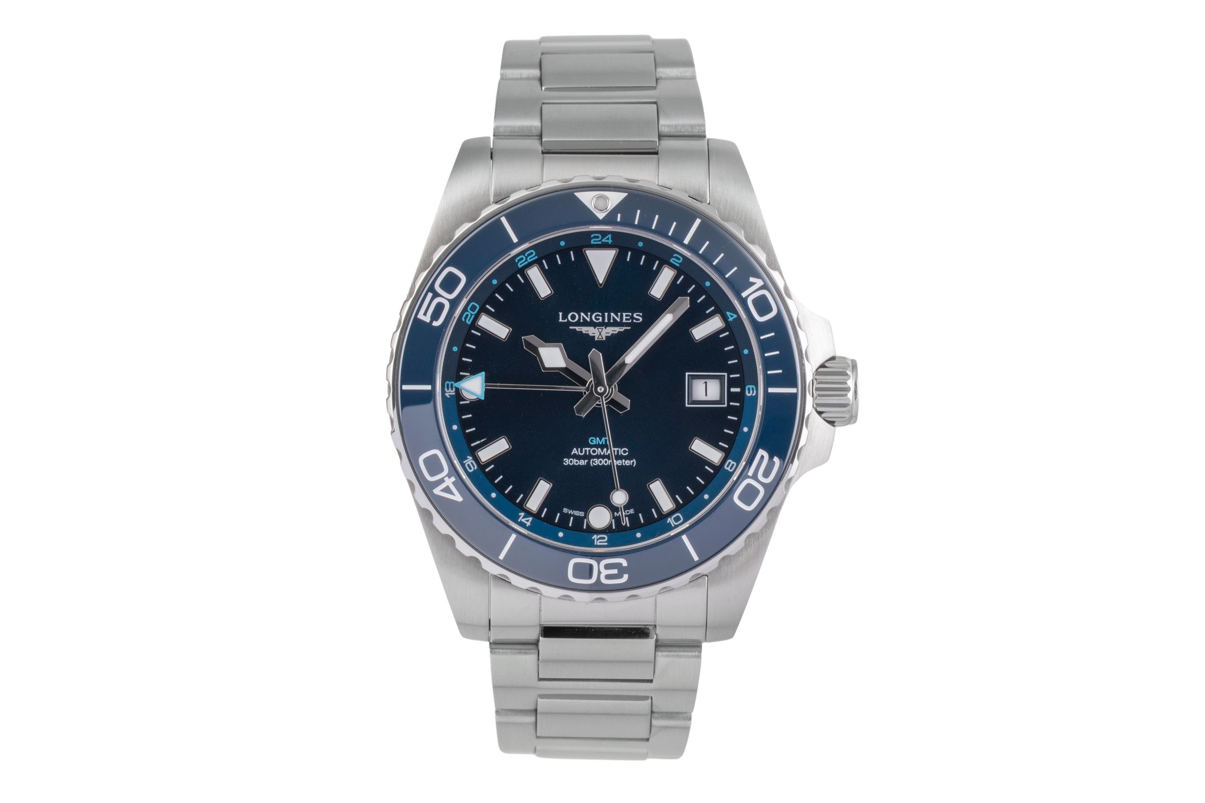 Longines Hydro Conquest steel automatic men's watch L3.790.4.96.6 LP: 3250EUR  [2505436]