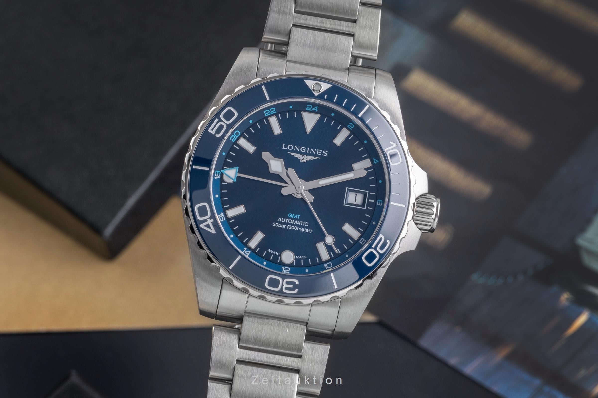 Longines Hydro Conquest steel automatic men's watch L3.790.4.96.6 LP: 3250EUR  [2505436]