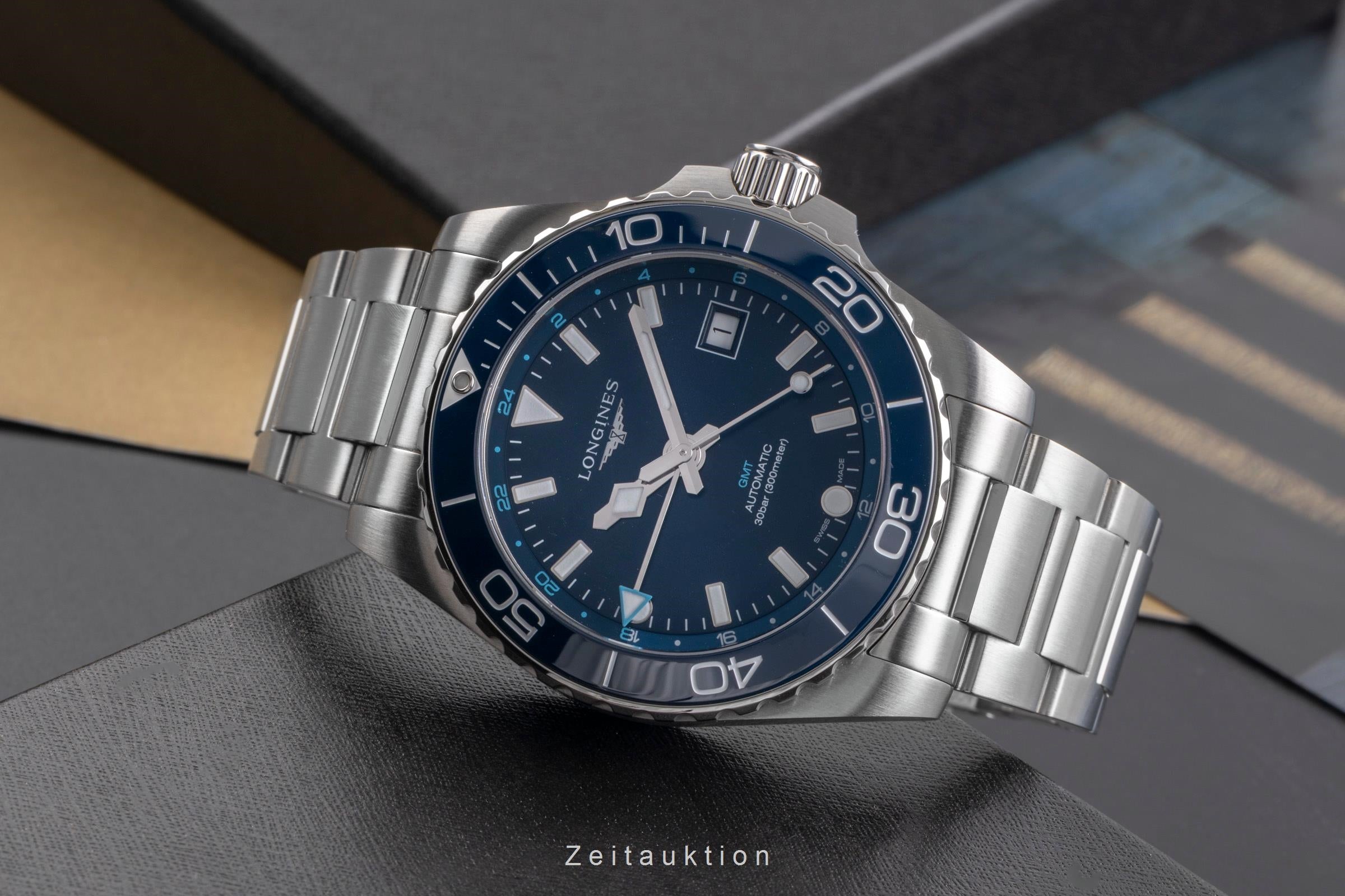 Longines Hydro Conquest steel automatic men's watch L3.790.4.96.6 LP: 3250EUR  [2505436]