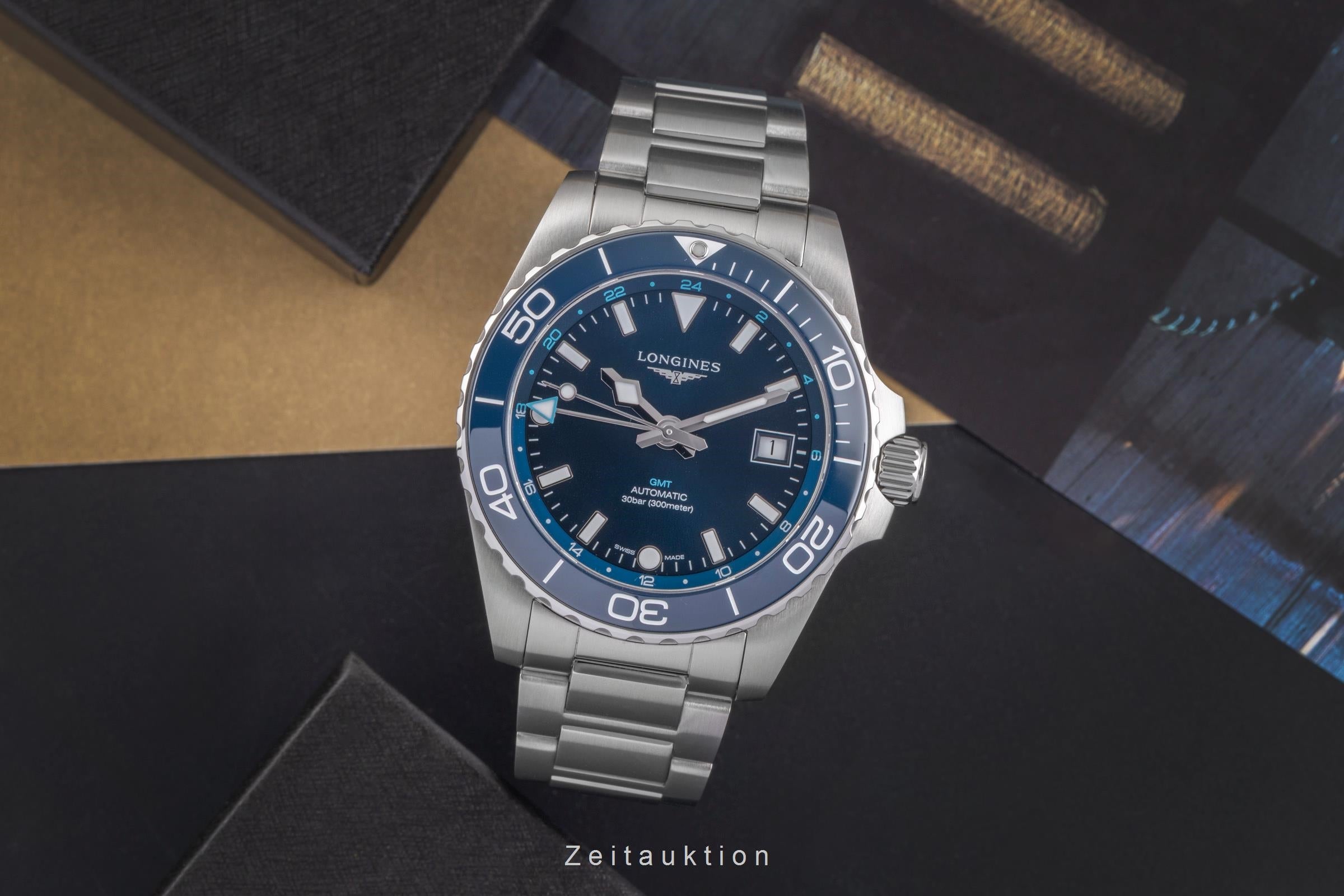 Longines Hydro Conquest steel automatic men's watch L3.790.4.96.6 LP: 3250EUR  [2505436]