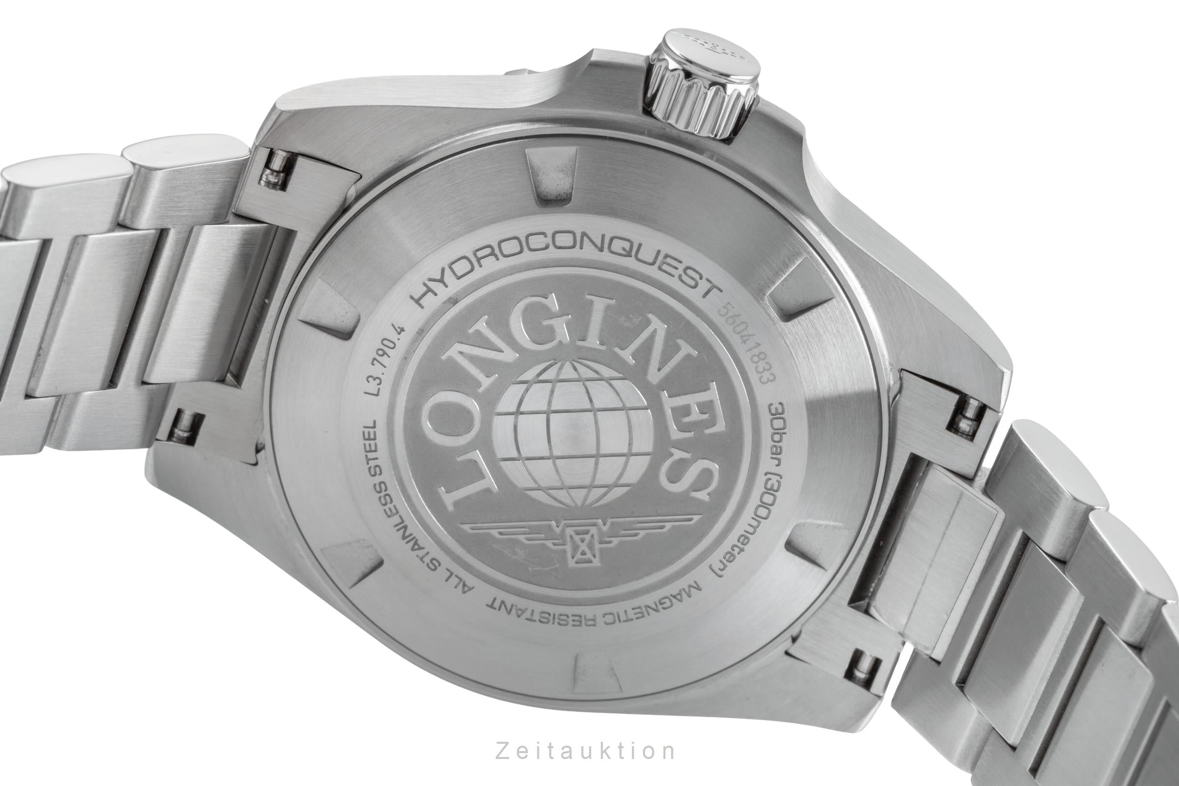 Longines Hydro Conquest steel automatic men's watch L3.790.4.96.6 LP: 3250EUR  [2505436]
