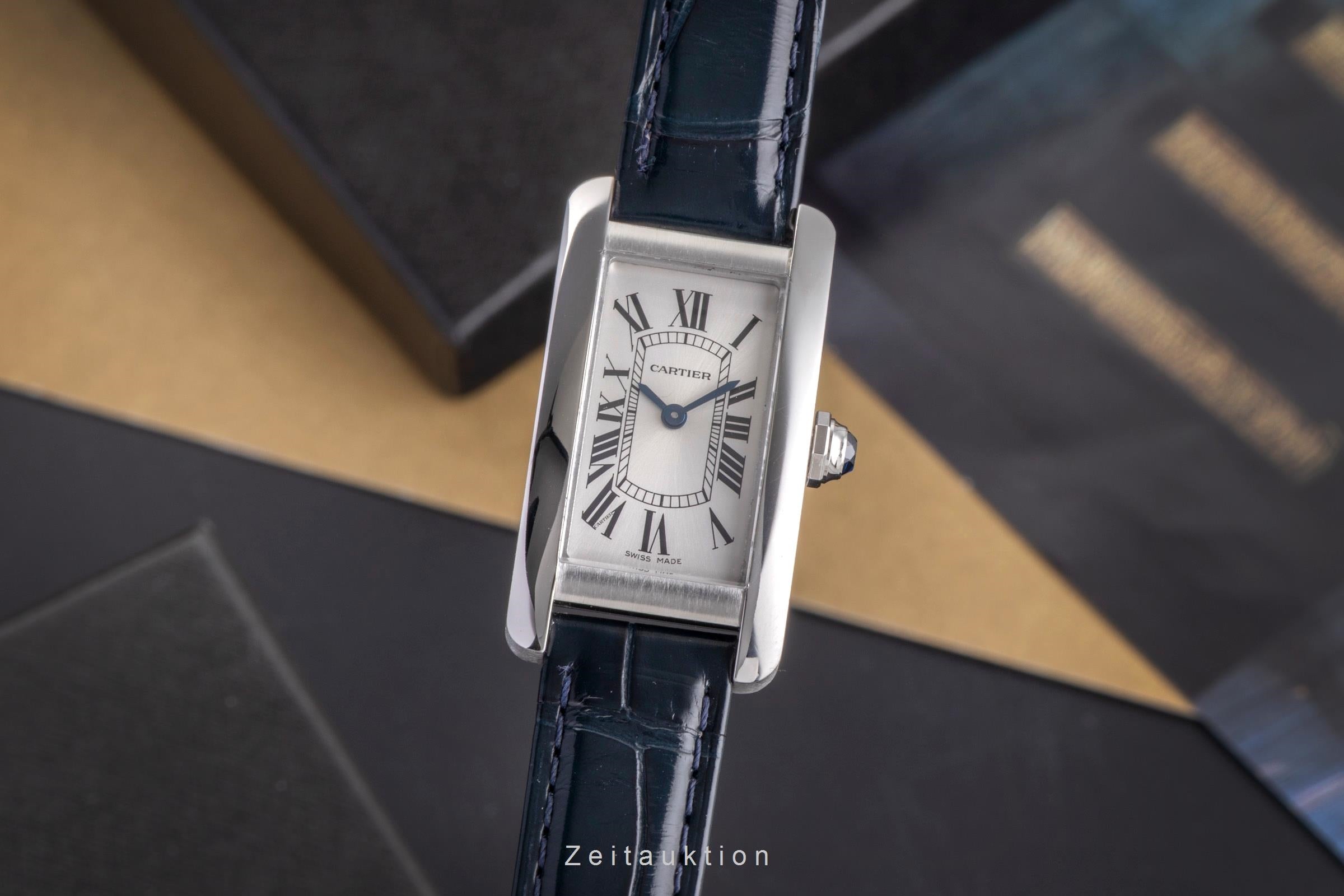 Cartier Tank Américaine acier quartz montre pour femmes WSTA0043 LP: 4300EUR  [2505445]