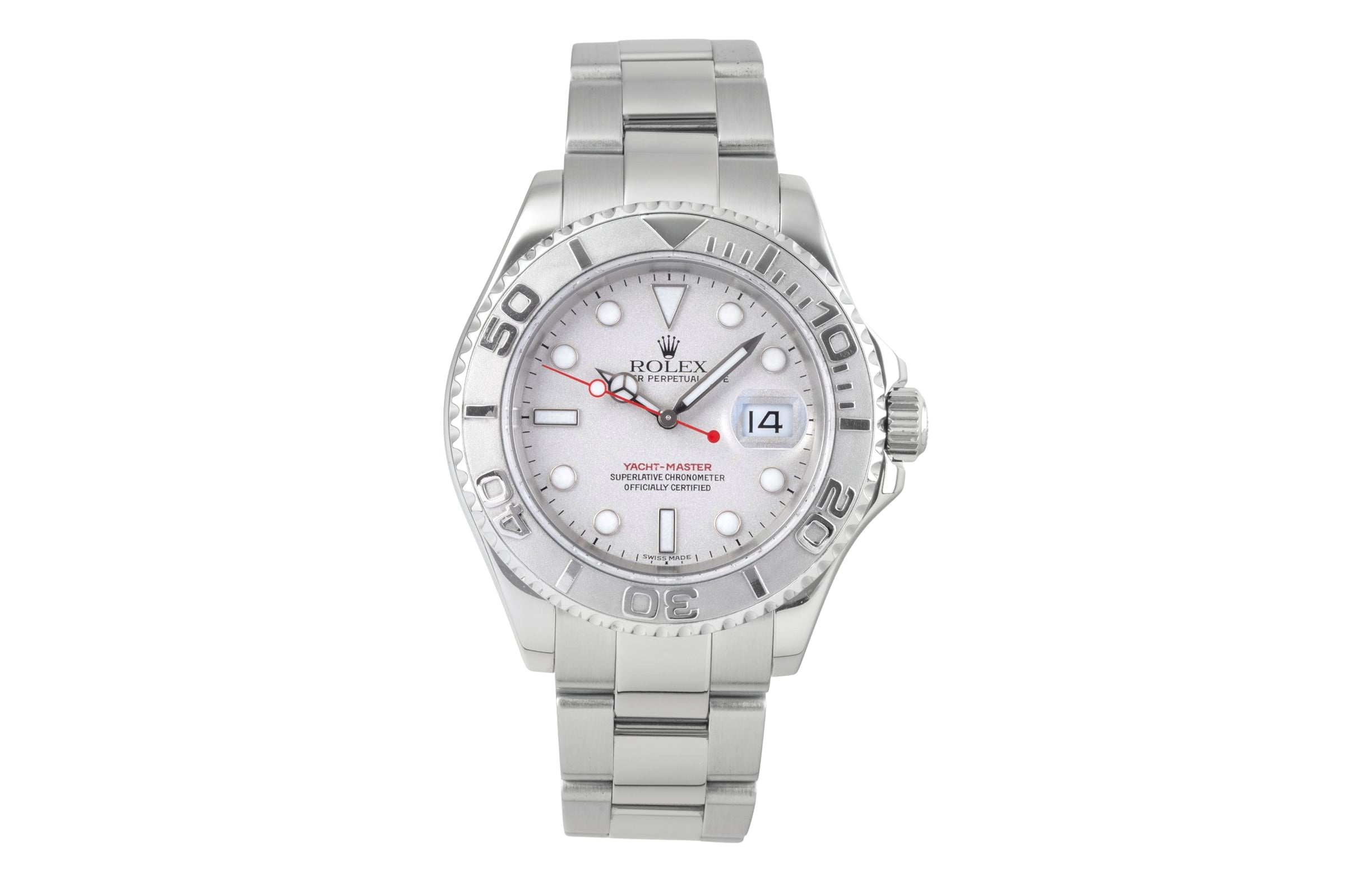 Rolex Yacht-Master 40 Oyster Stahl Platin Automatik Herren Ref. 16622 B&P 2003 [2505453]