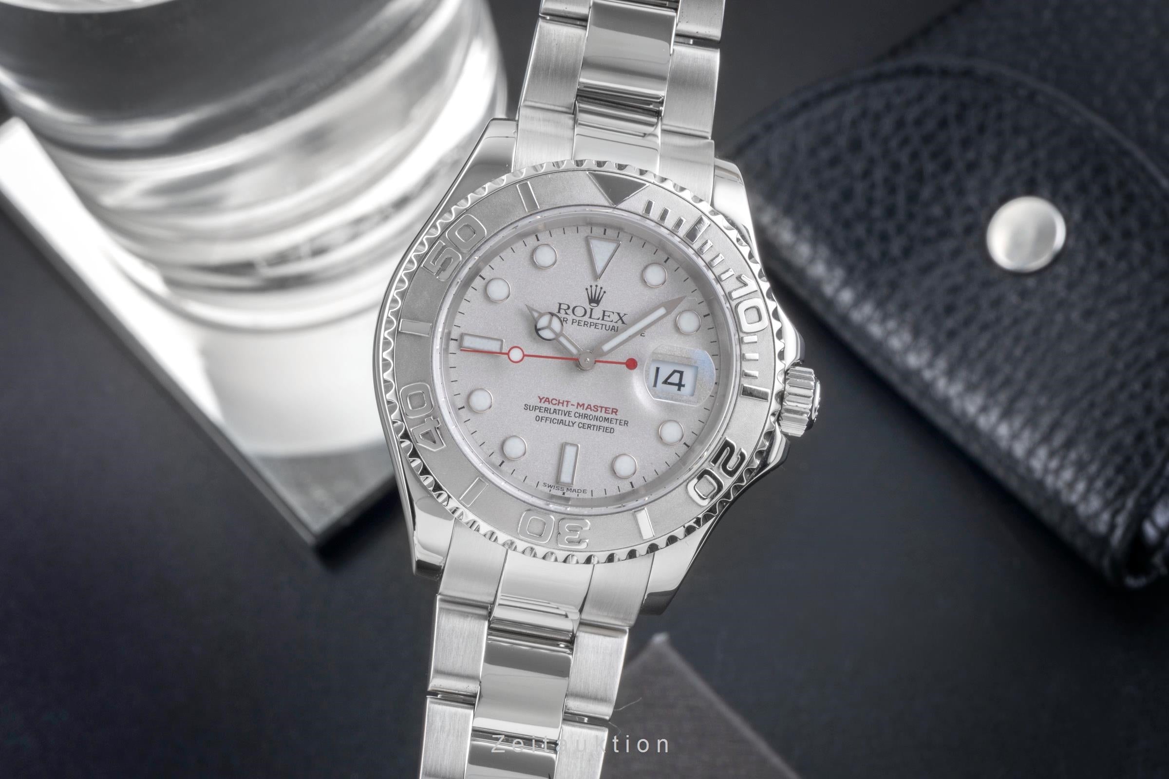 Rolex Yacht-Master 40 Oyster Stahl Platin Automatik Herren Ref. 16622 B&P 2003 [2505453]