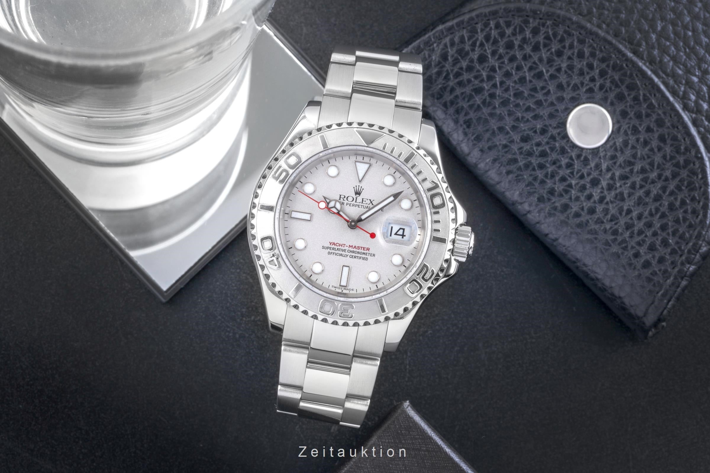 Rolex Yacht-Master 40 Oyster Stahl Platin Automatik Herren Ref. 16622 B&P 2003 [2505453]
