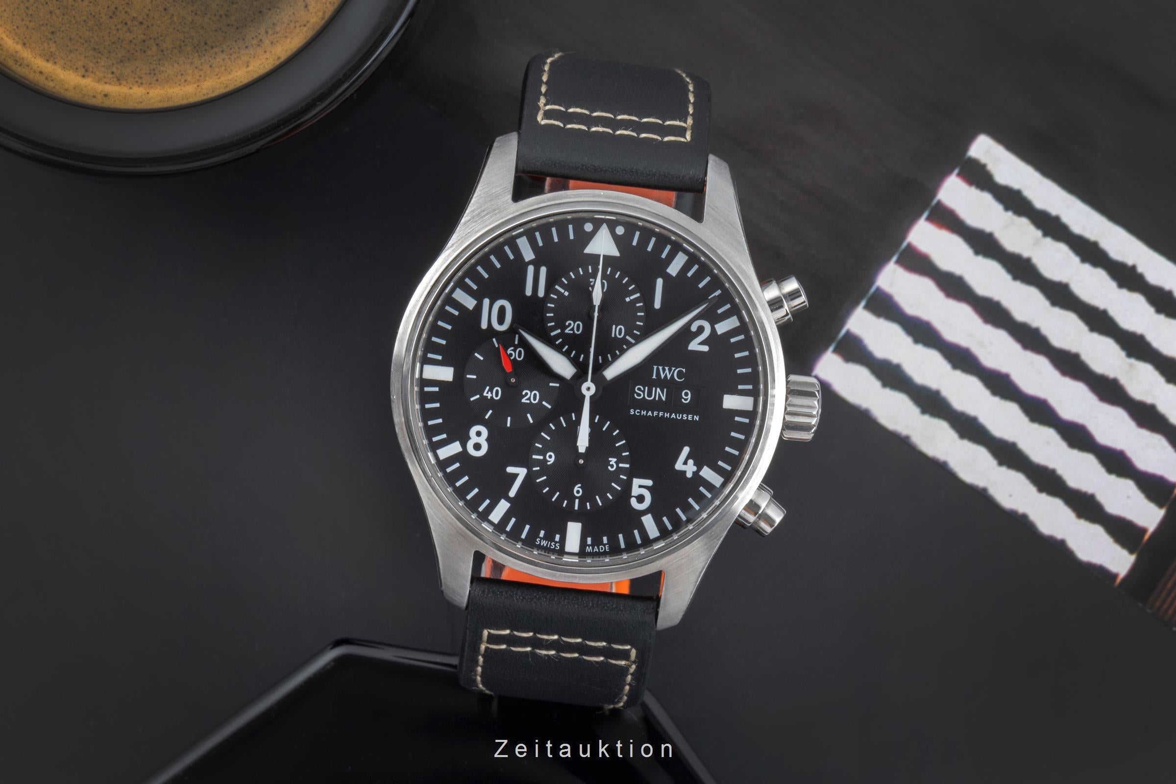 IWC Fliegerchronograph chronograph steel automatic men's watch IW377709 LP: 7300EUR  [2505461]