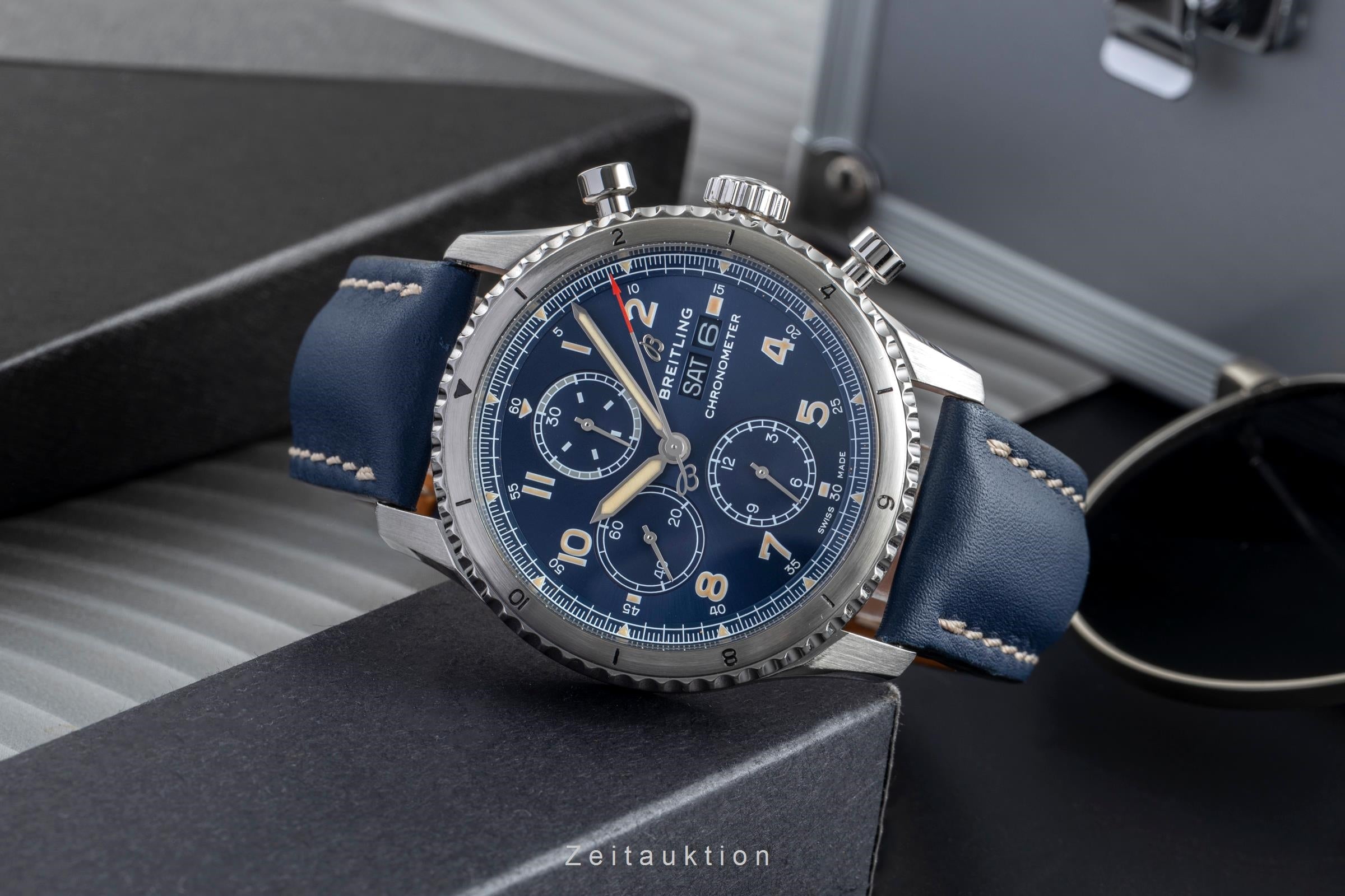 Breitling Aviator 8 Chronograph Stahl Automatik Herrenuhr Ref. A13316 B&P [2505465]