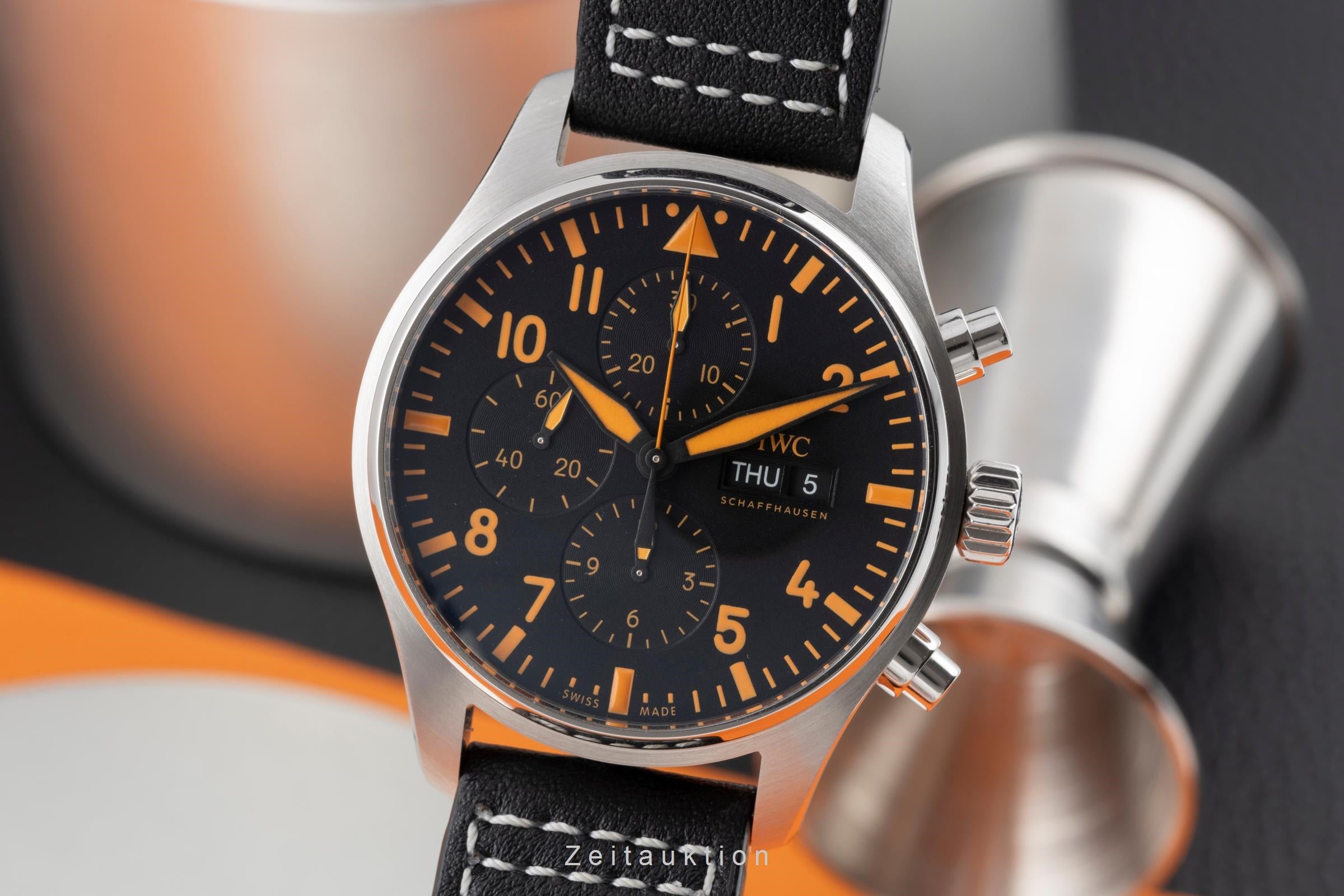 IWC Pilot chronograph steel automatic men's watch IW377730  [2505468]