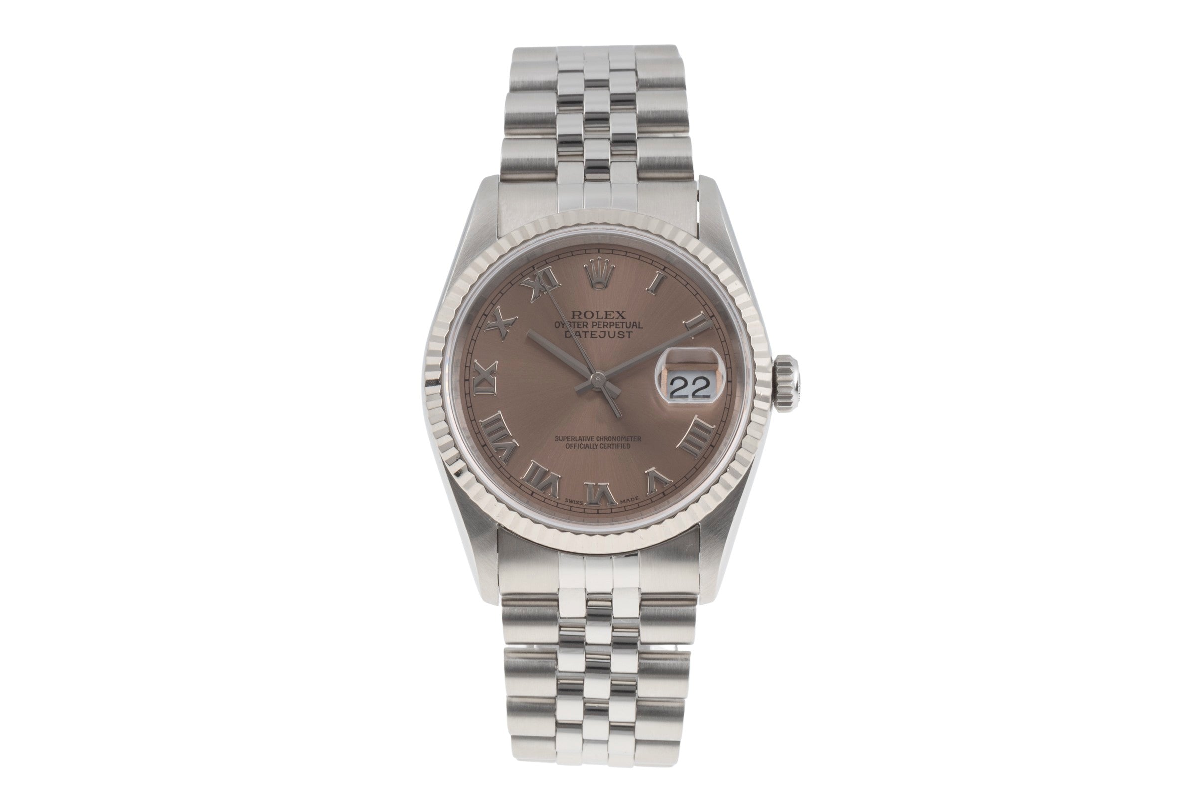 Rolex Datejust acier / or blanc automatique montre pour hommes 16234  [2505469]