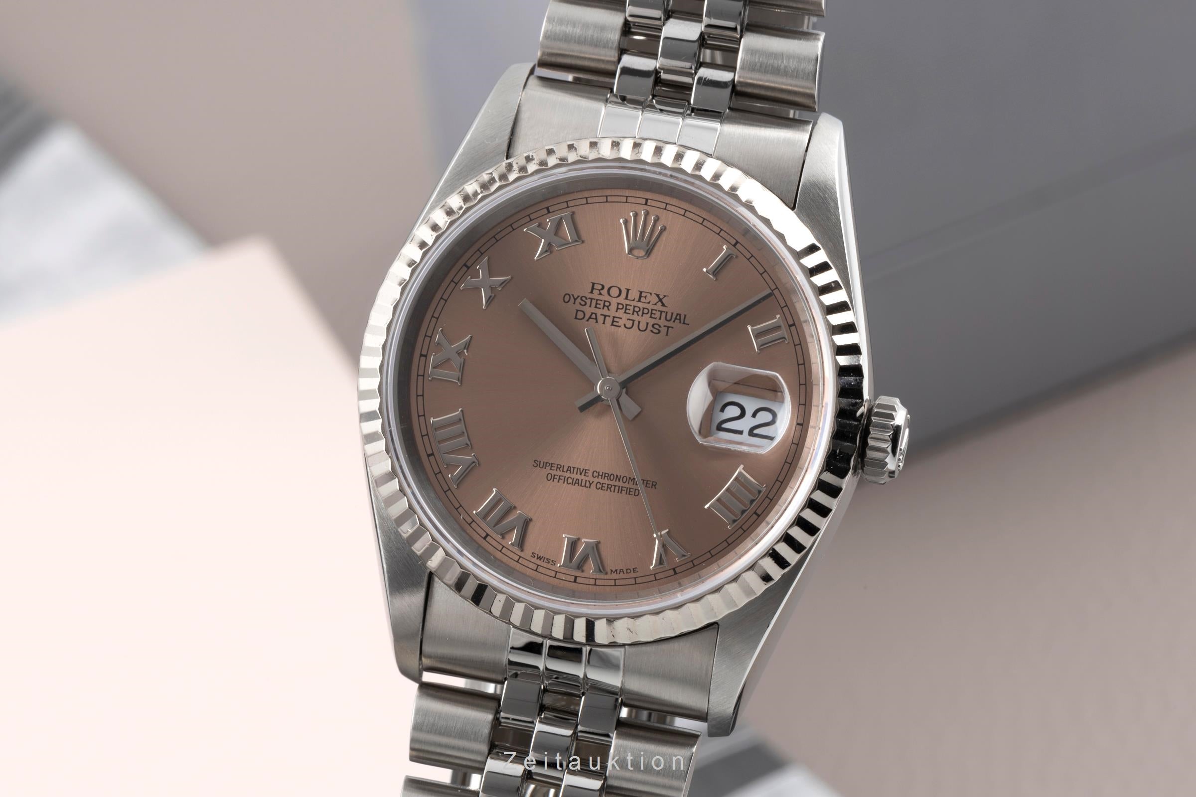 Rolex Datejust acier / or blanc automatique montre pour hommes 16234  [2505469]