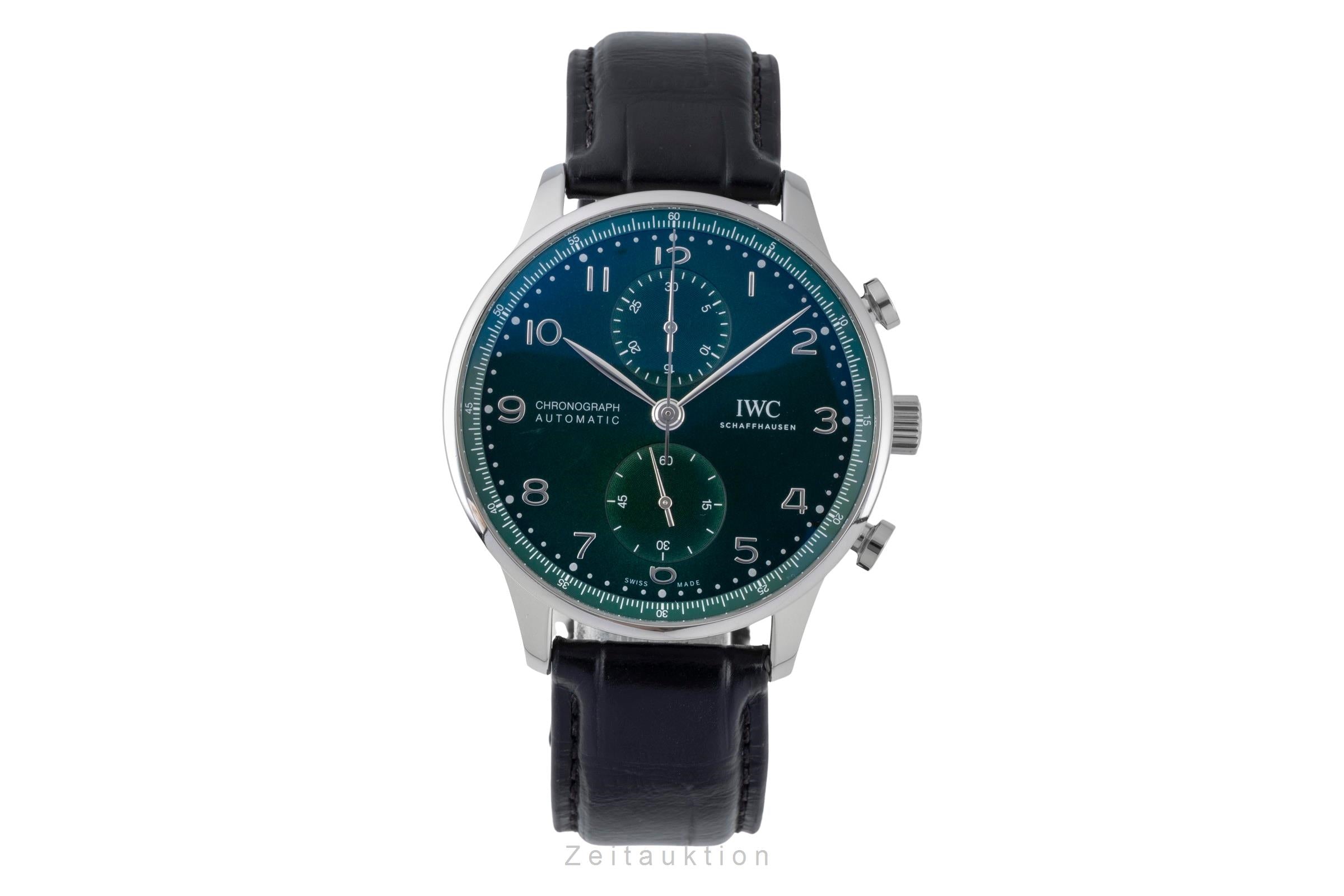 IWC Portugieser chronograph steel automatic men's watch IW371615 LP: 9100EUR  [2505475]
