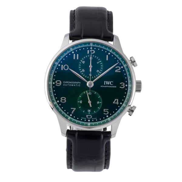 IWC Portugieser chronograph steel automatic men's watch IW371615 LP: 9100EUR  [2505475]