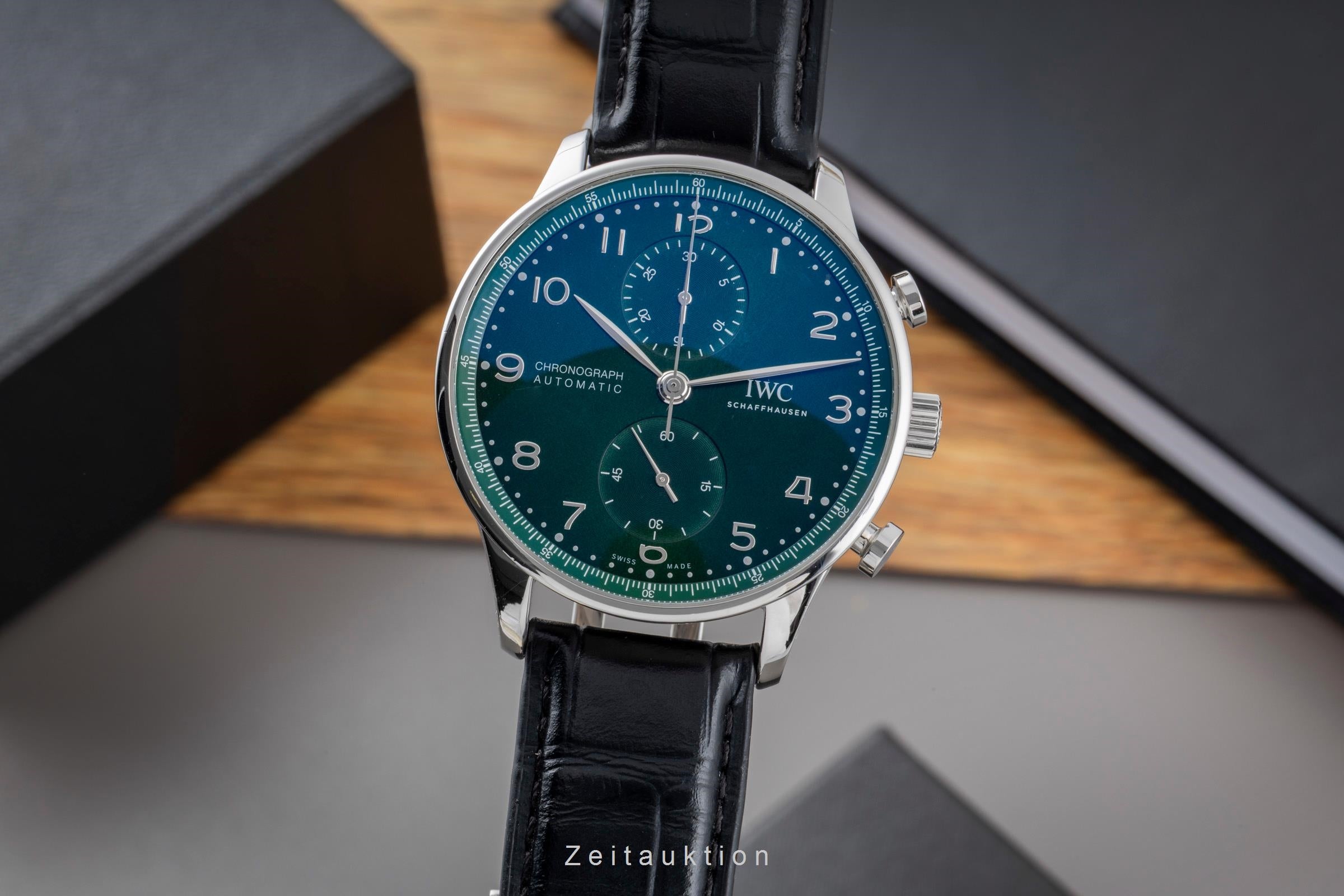 IWC Portugieser chronograph steel automatic men's watch IW371615 LP: 9100EUR  [2505475]