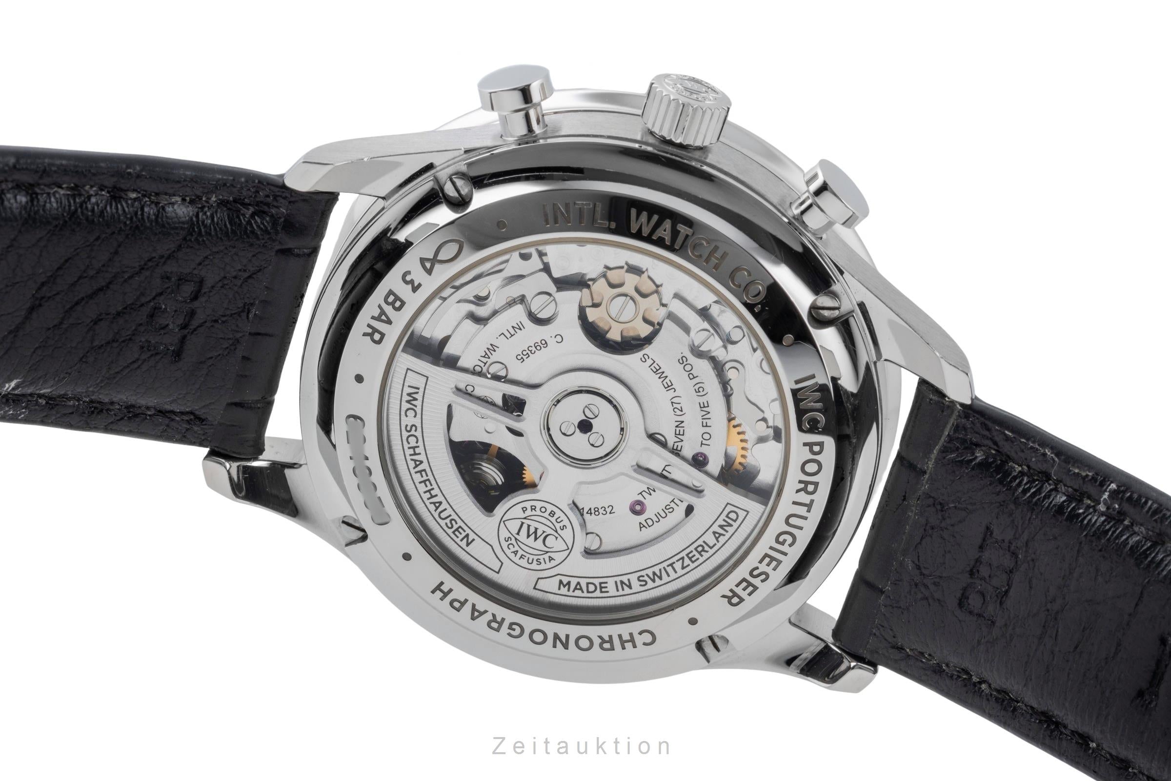 IWC Portugieser chronograph steel automatic men's watch IW371615 LP: 9100EUR  [2505475]