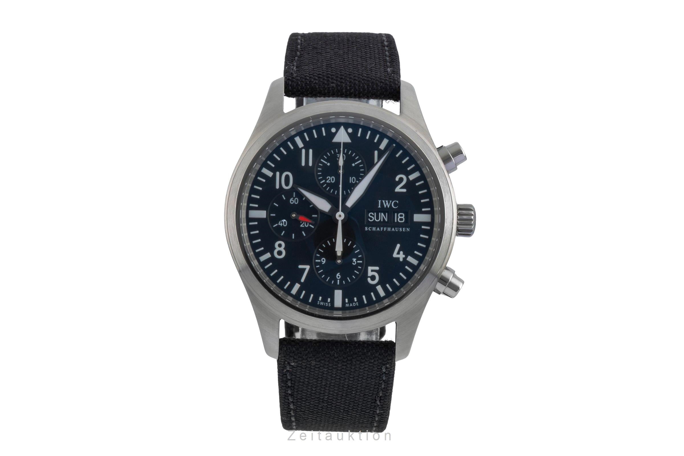 IWC Fliegerchronograph chronographe acier automatique montre pour hommes IW371701  [2505485]