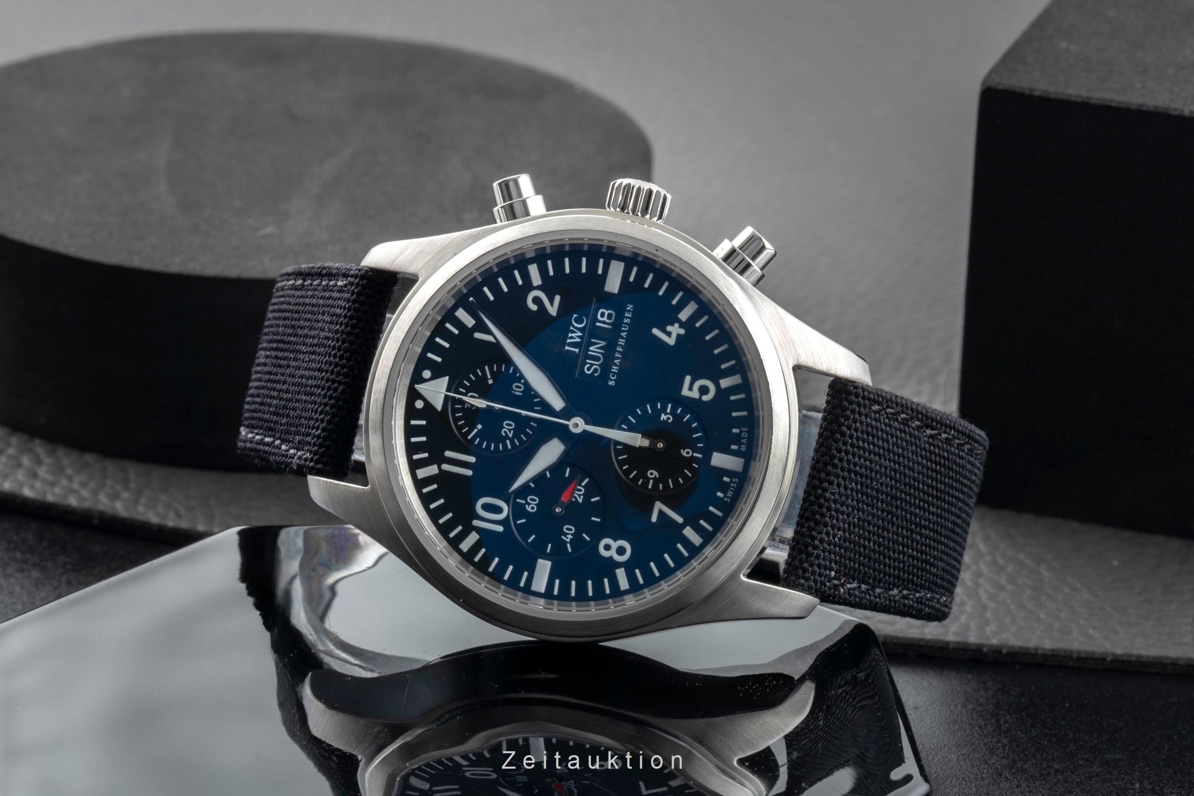 IWC Fliegerchronograph chronographe acier automatique montre pour hommes IW371701  [2505485]