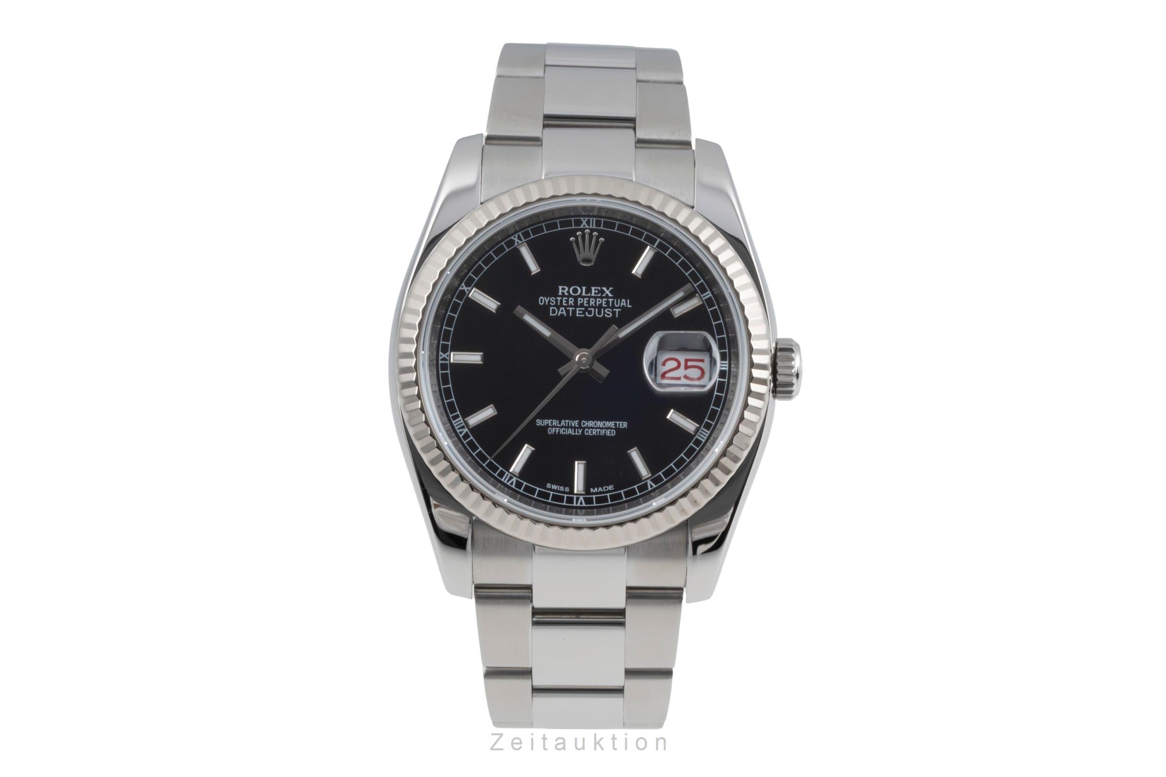 Rolex Datejust steel / white gold automatic men's watch 116234  [2505487]