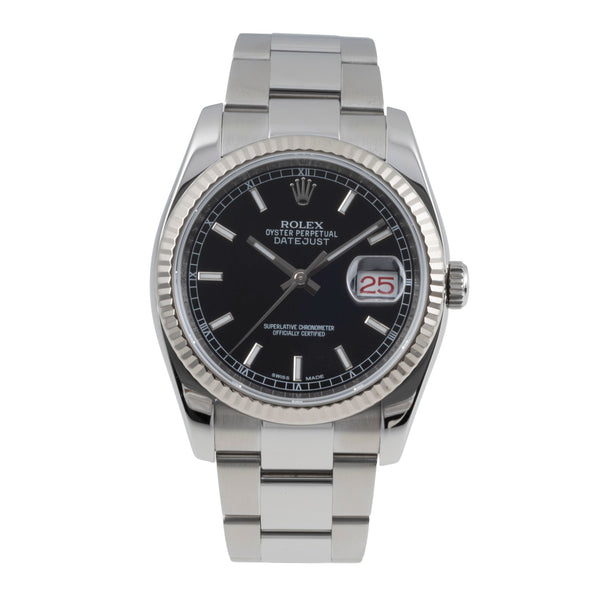 Rolex Datejust steel / white gold automatic men's watch 116234  [2505487]