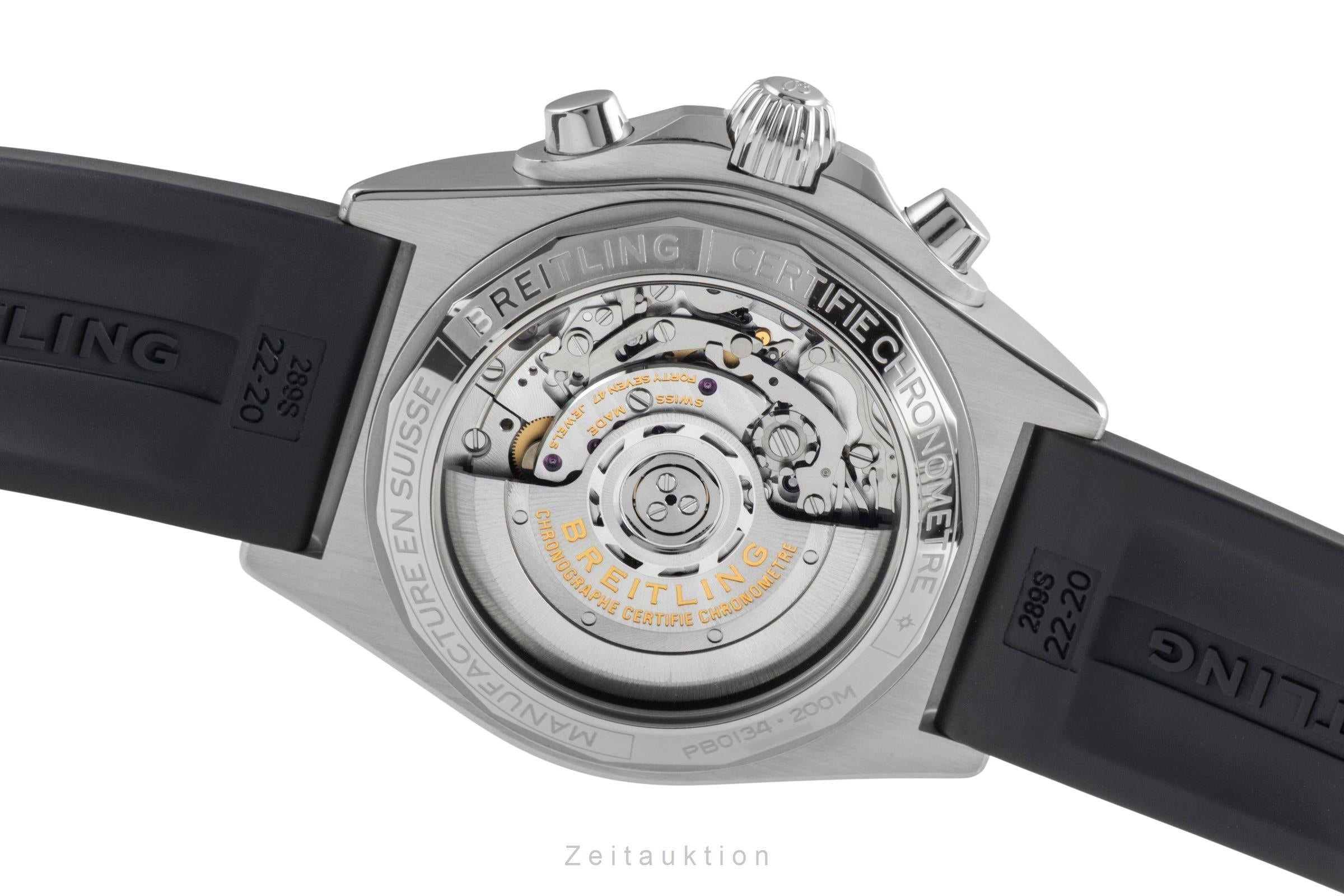 Breitling Chronomat chronographe acier / platine automatique montre pour hommes PB0134 LP: 11400EUR  [2505491]