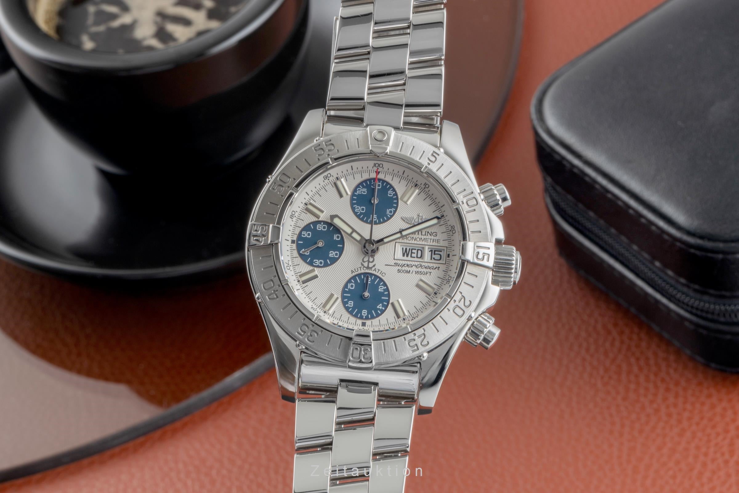 Breitling Superocean Chronograph Stahl Automatik Herrenuhr Ref. A13340 B&P [2505492]