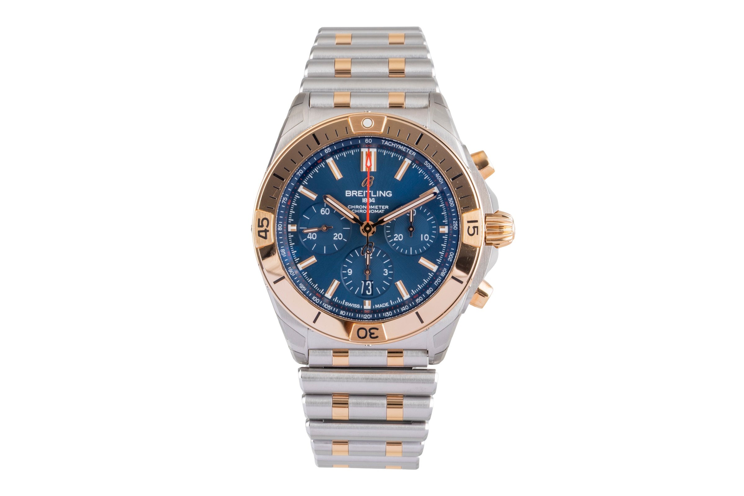 Breitling Chronomat chronographe acier / or  automatique montre pour hommes UB013401C1U1 LP: 13900EUR  [2505495]