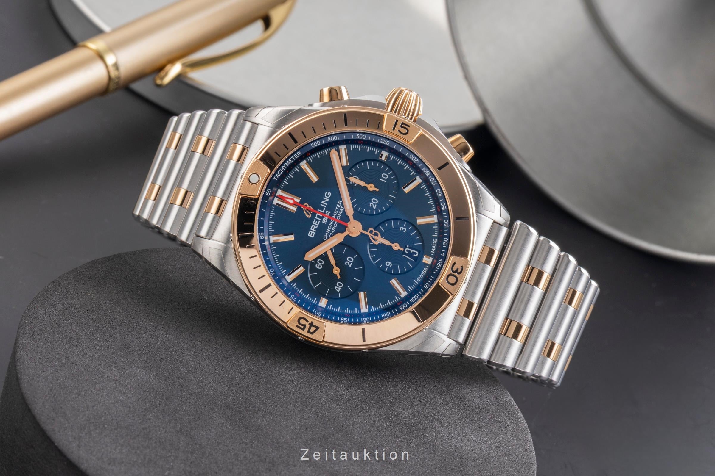 Breitling Chronomat chronographe acier / or  automatique montre pour hommes UB013401C1U1 LP: 13900EUR  [2505495]