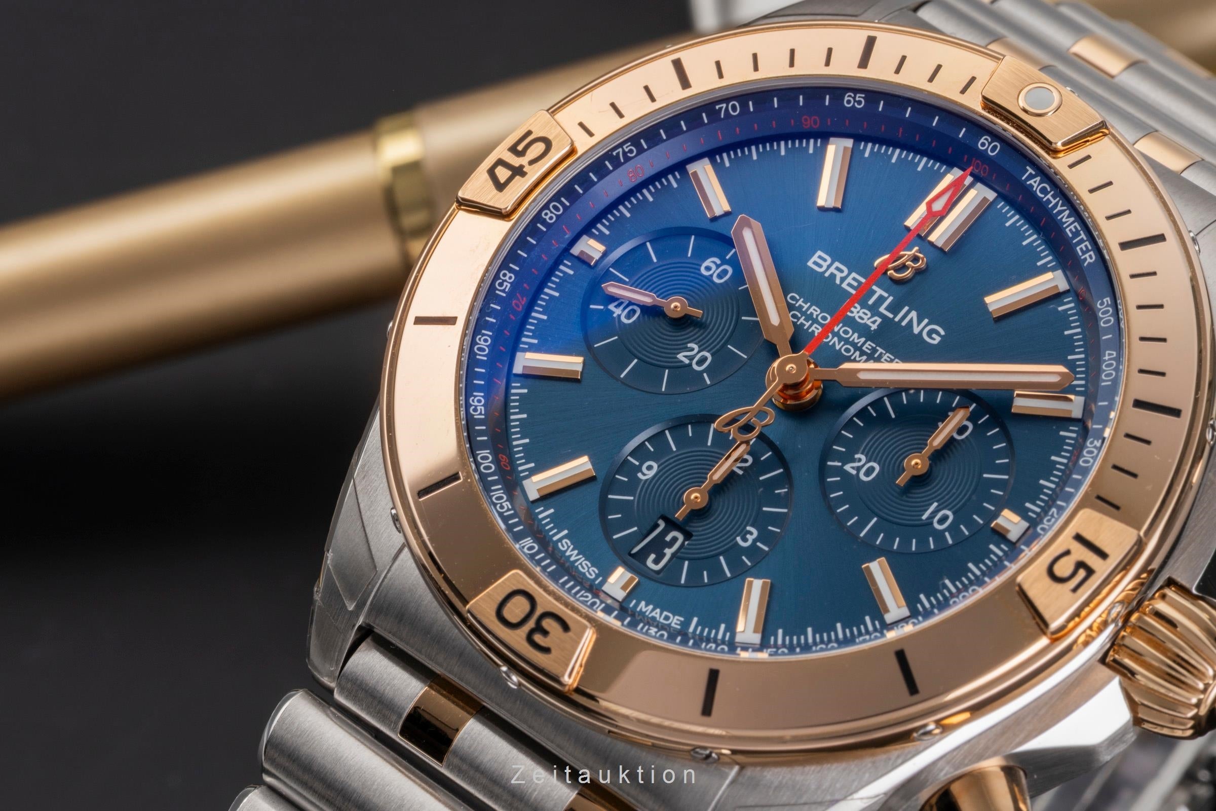 Breitling Chronomat chronographe acier / or  automatique montre pour hommes UB013401C1U1 LP: 13900EUR  [2505495]