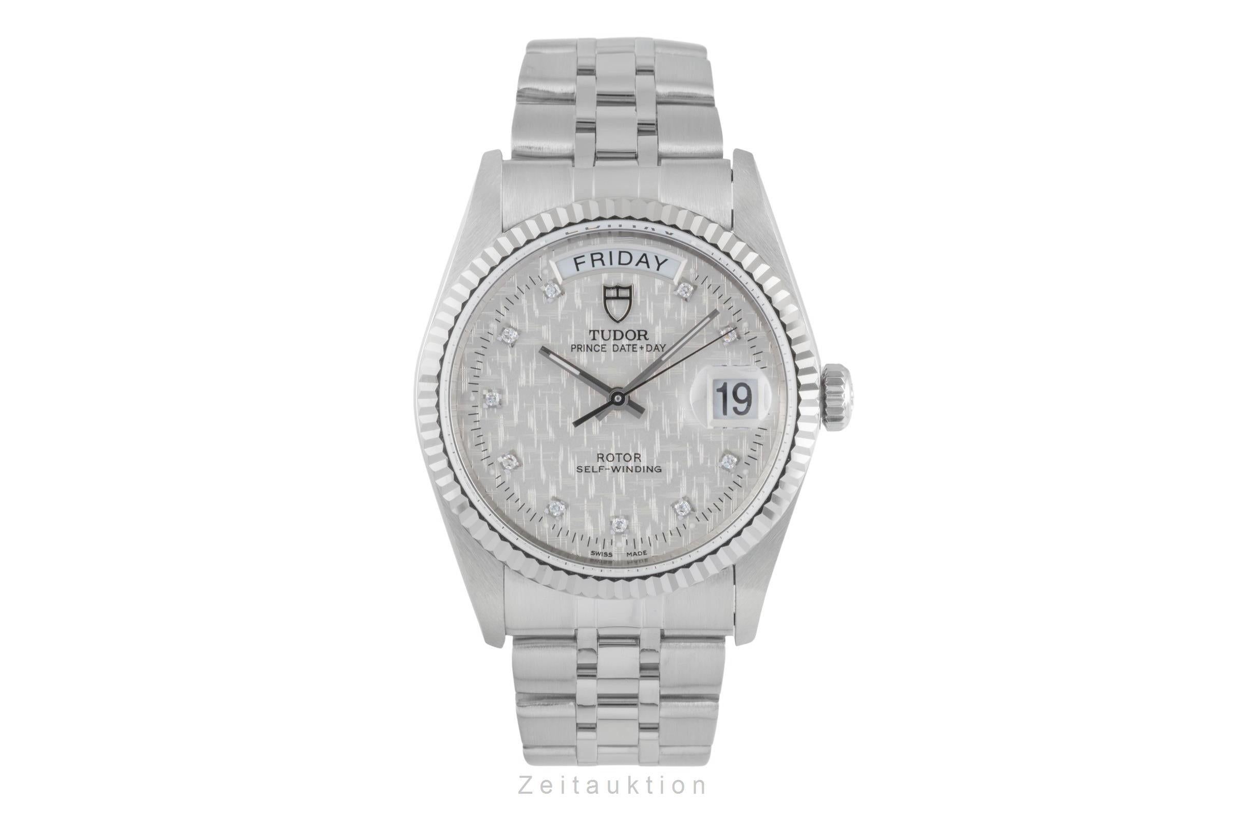 Tudor Date-Day acier / or blanc automatique montre pour hommes 76214  [2505497]