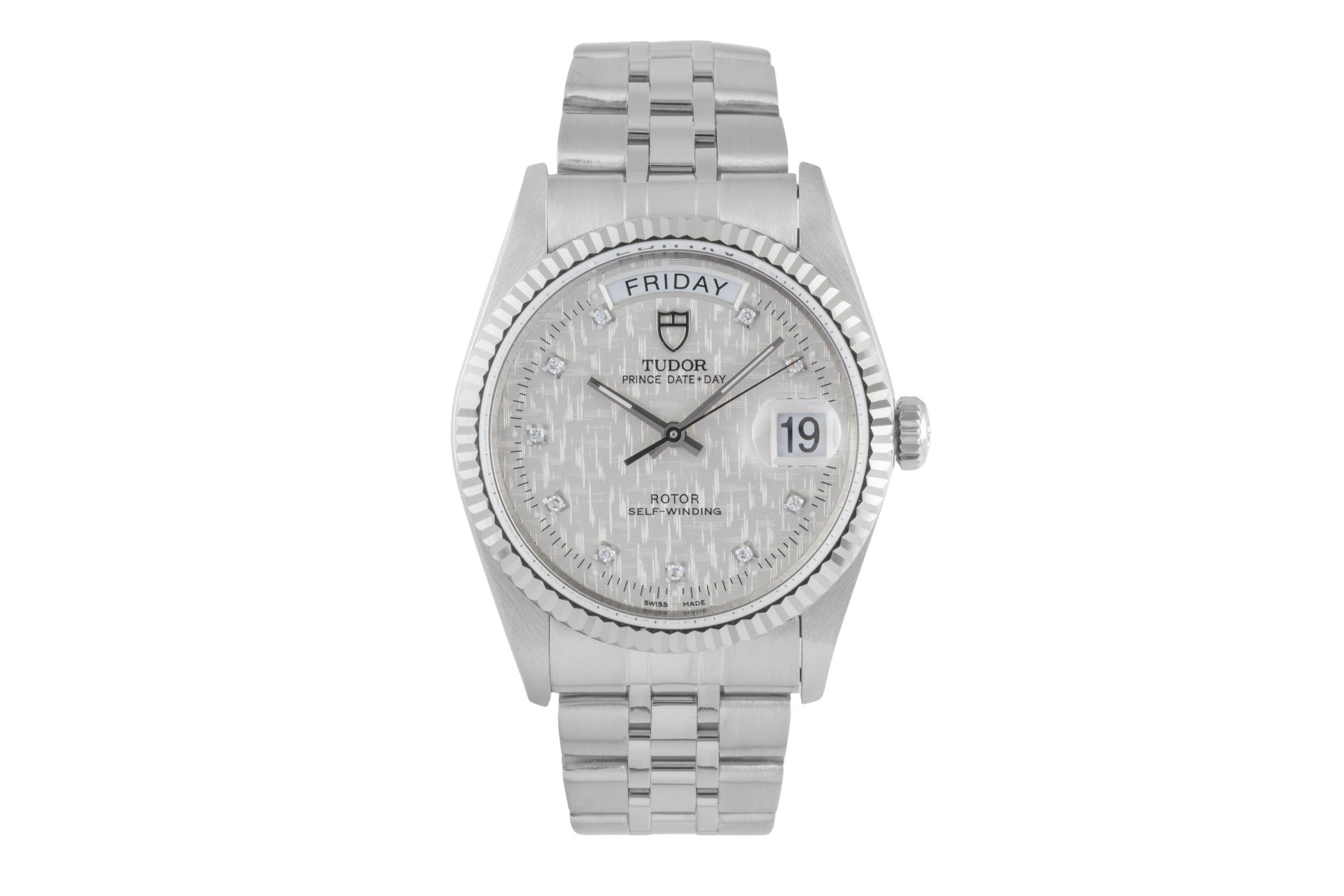 Tudor Date-Day acier / or blanc automatique montre pour hommes 76214  [2505497]