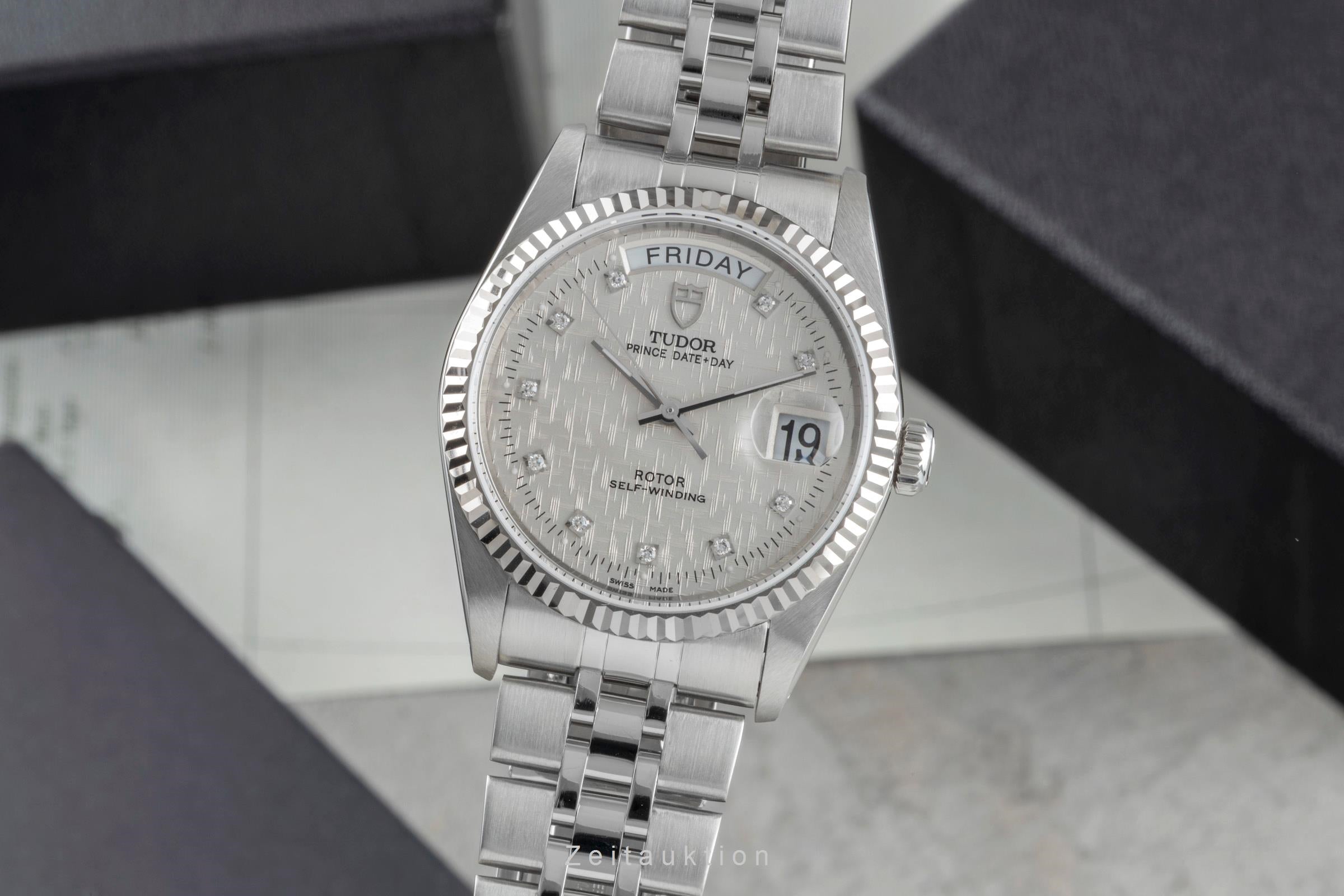 Tudor Date-Day acier / or blanc automatique montre pour hommes 76214  [2505497]