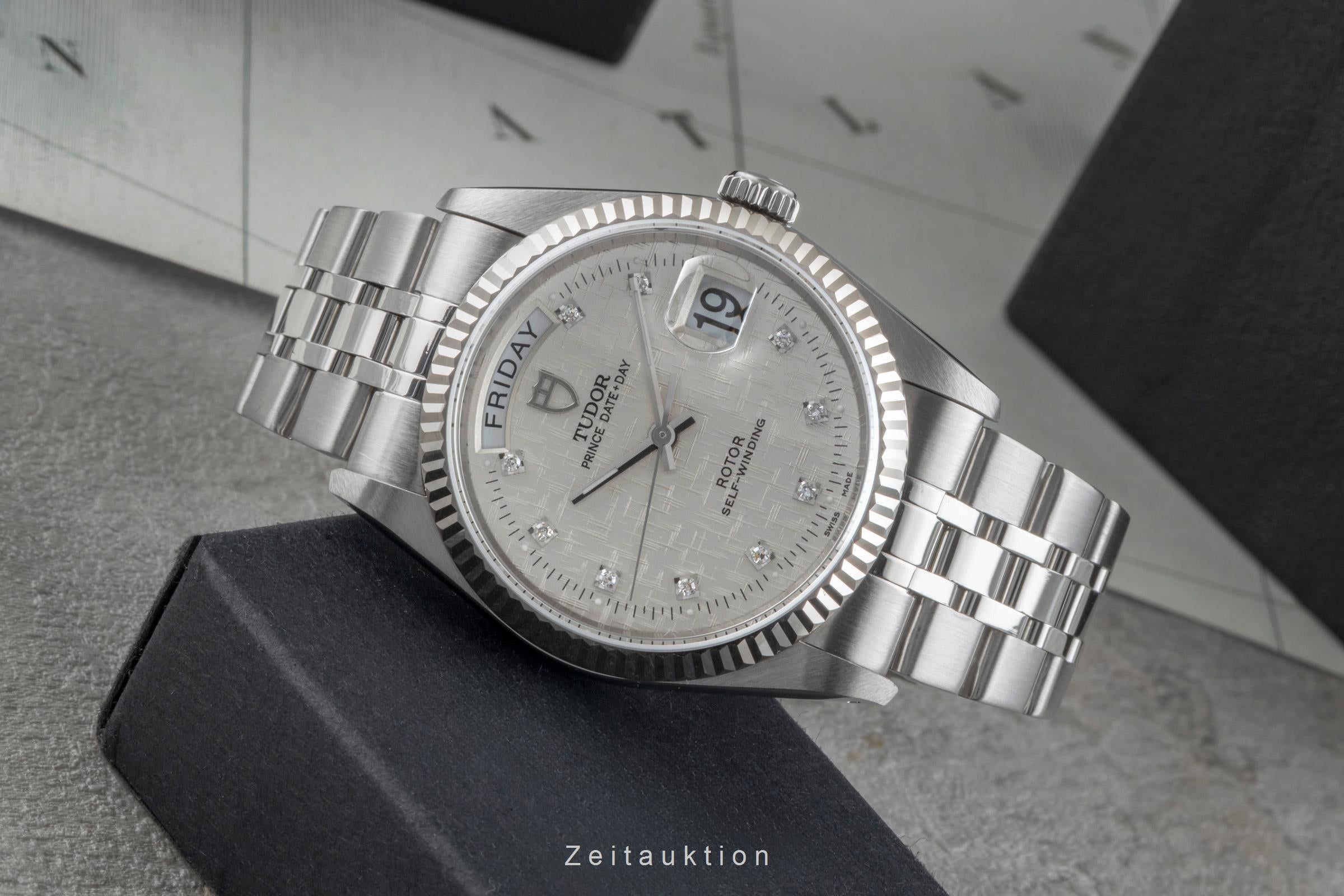 Tudor Date-Day acier / or blanc automatique montre pour hommes 76214  [2505497]