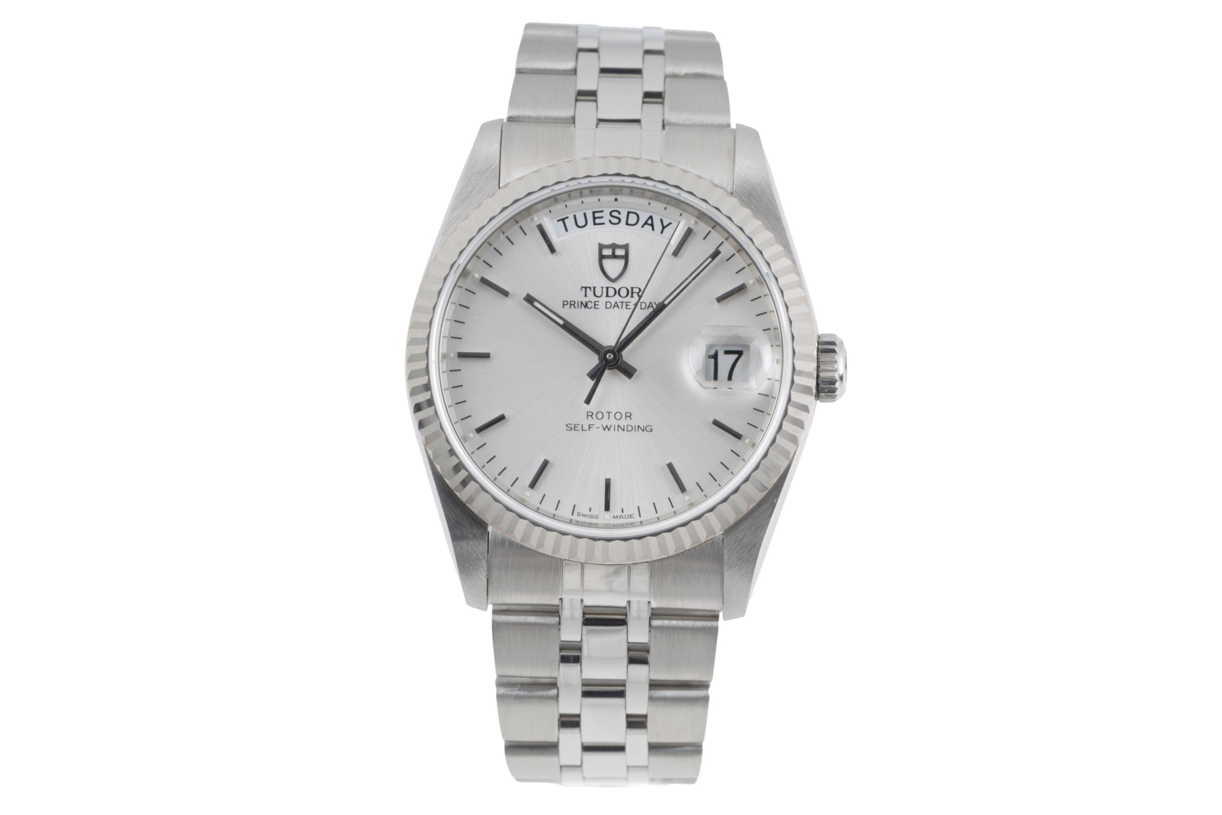 Tudor Date-Day steel / white gold automatic men's watch 76214  [2505498]