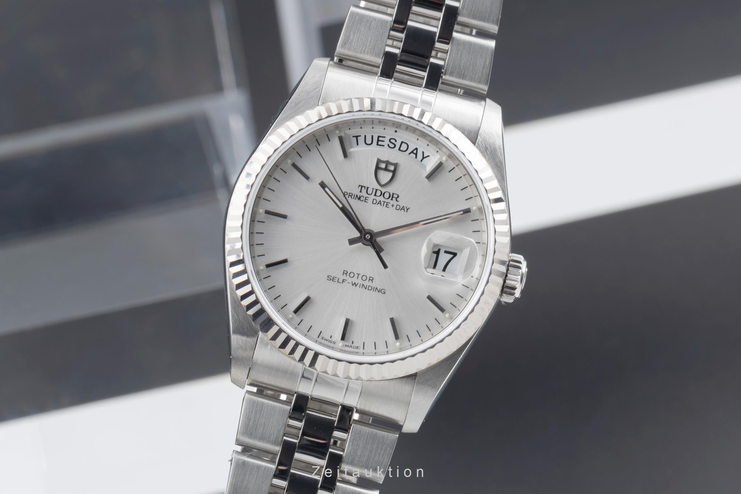 Tudor Date-Day steel / white gold automatic men's watch 76214  [2505498]